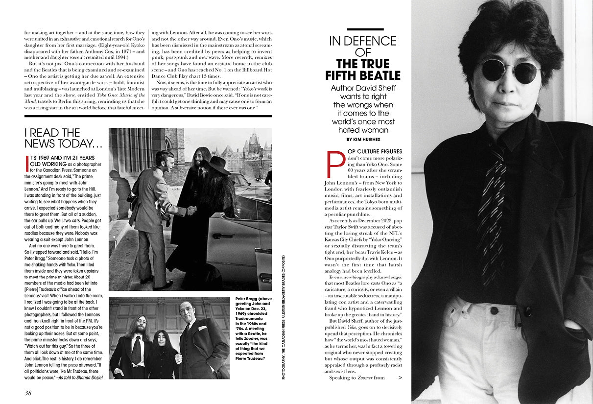 Zoomer Magazine - April/May 2025: Decoding Yoko Ono, From Keeper Of John Lennon’s Legacy To Peace Pioneer, 100 Years Of The Great Gatsby, Angela Bassett’s Influence, The Ageism Of Cancer & More!
