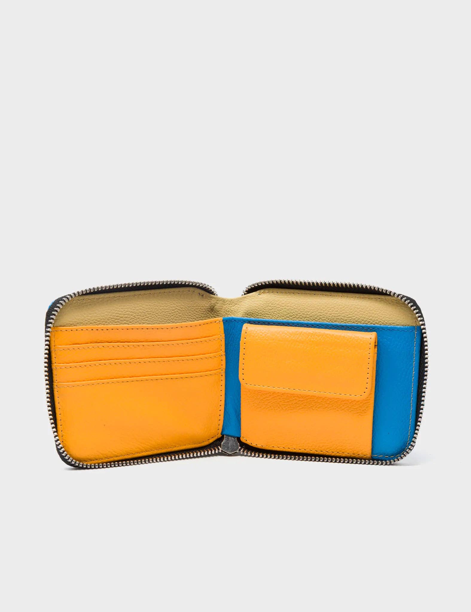 Fedor Ibiza Blue Leather Wallet - Velvoria Applique
