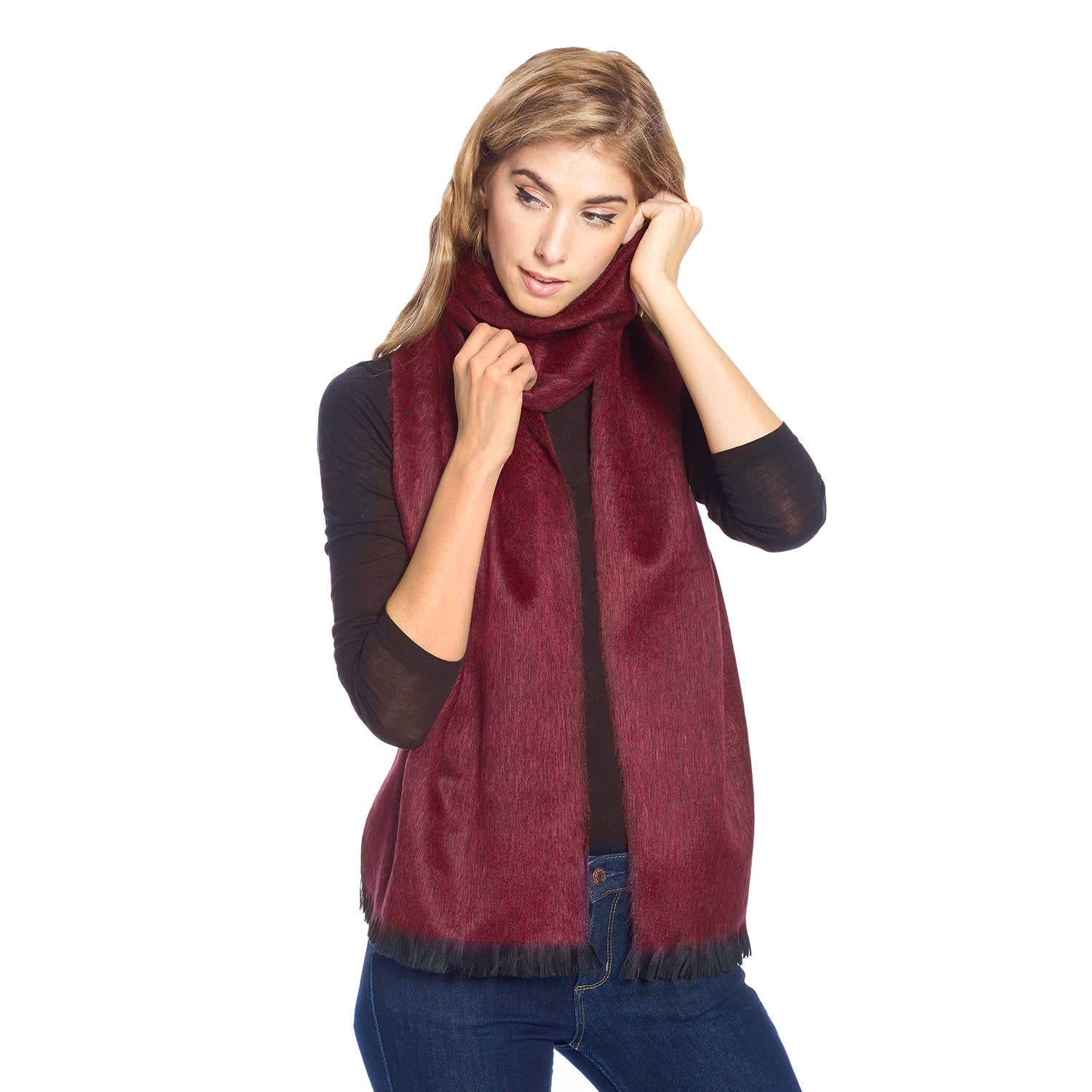 Alpaca Scarf - Sapphire Red