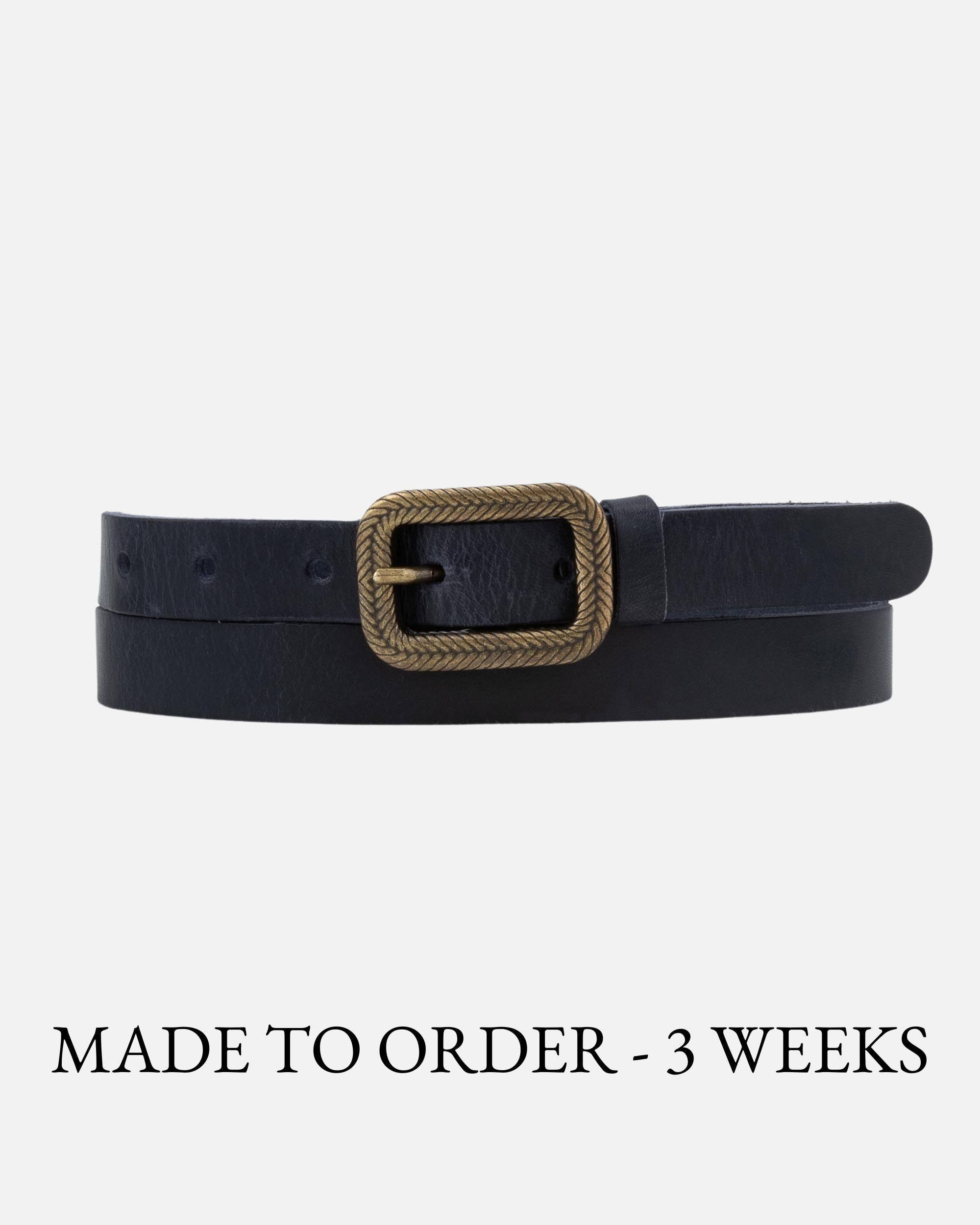 MADE TO ORDER Chelsy | Vintage Skinny Leather Belt