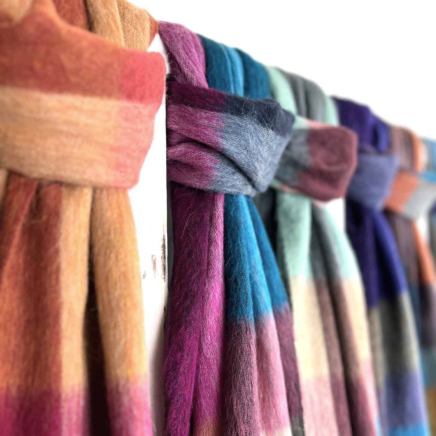 Alpaca Plaid Scarf - Grapevine