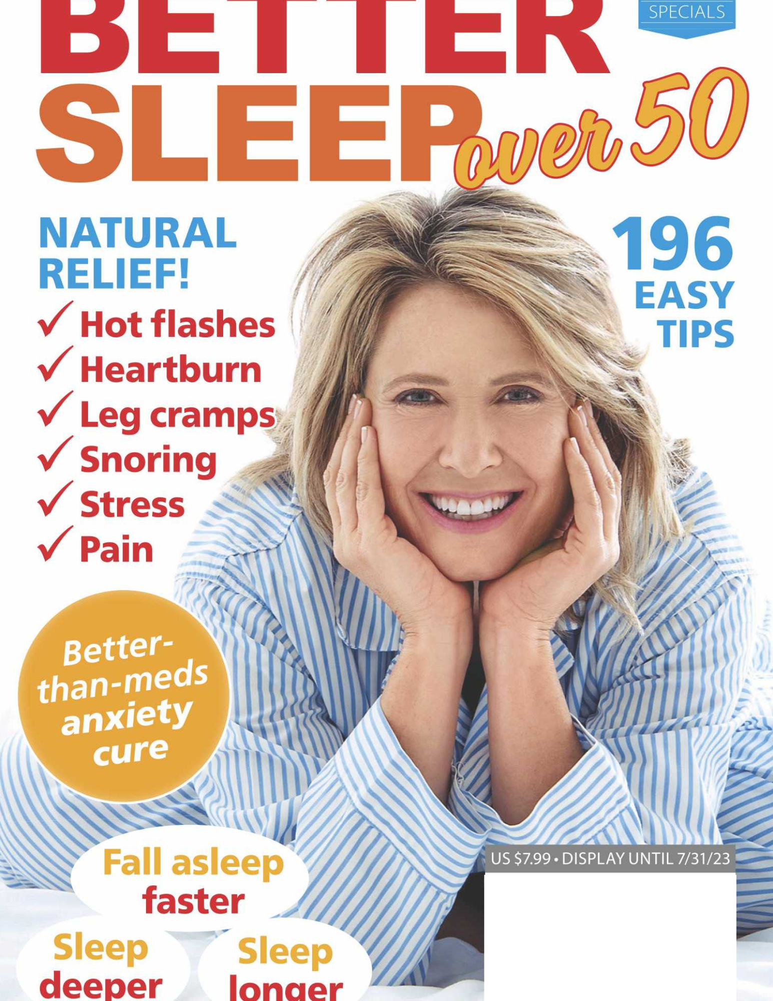 Woman's World Specials - Better Sleep Over 50 Contains 196 Easy Tips: Hot Flashes Heartburn Leg Cramps Snoring Stress Pain