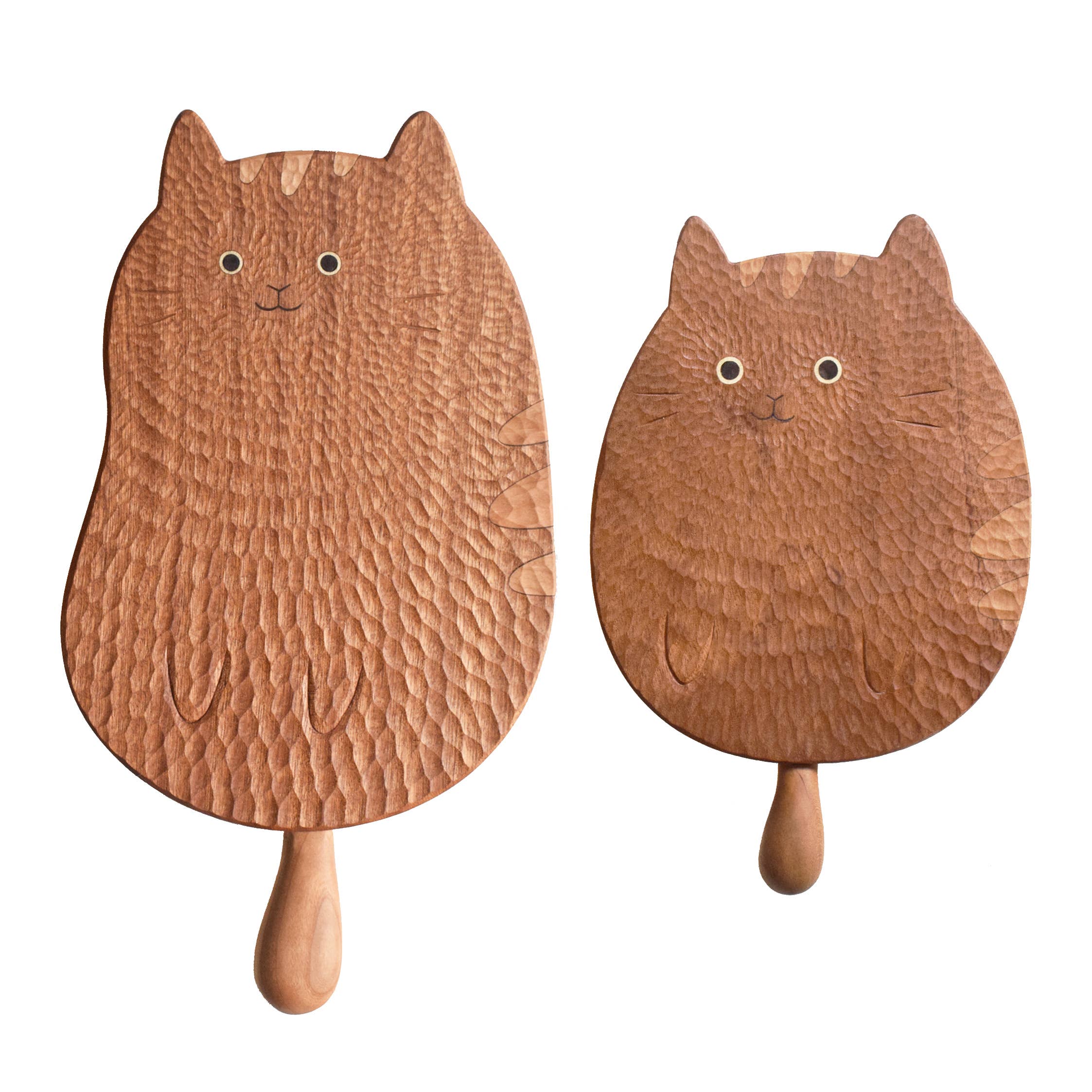 Hand Carved Serving Board - Cute cat /Handmade