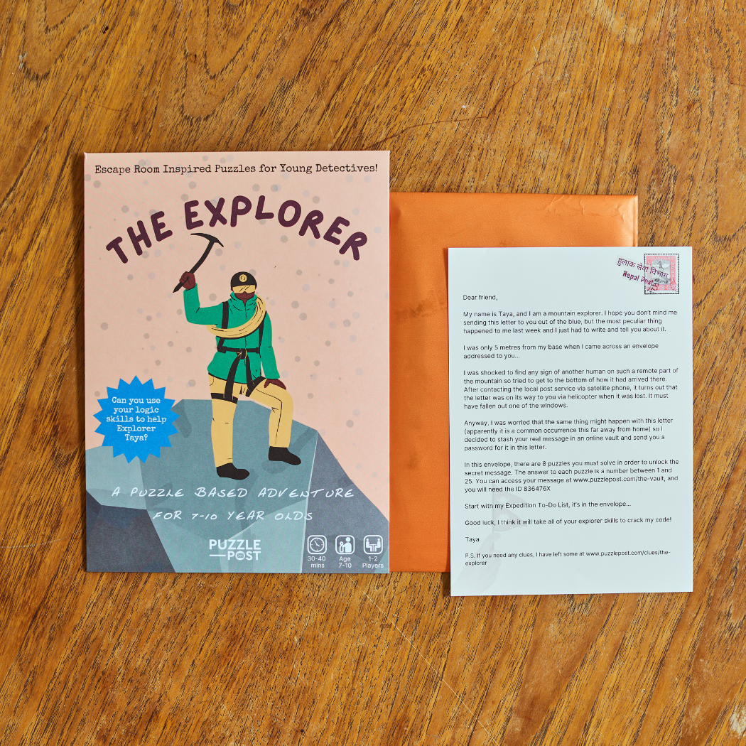 The Explorer - Children’s Escape Room (7-10) Board Game