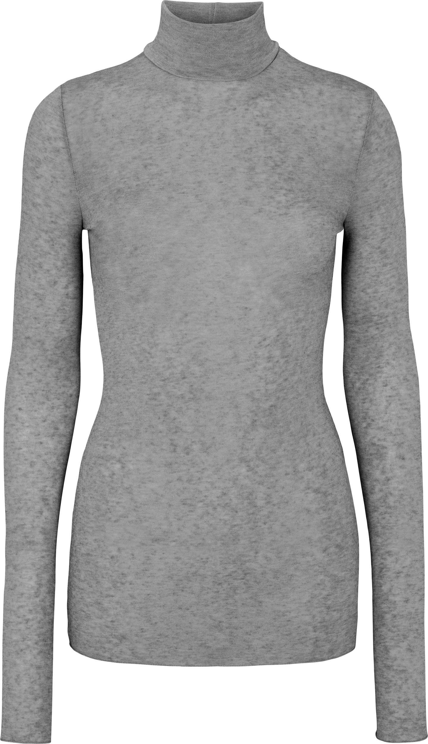 Anna Wool Turtleneck - Light Grey Melange