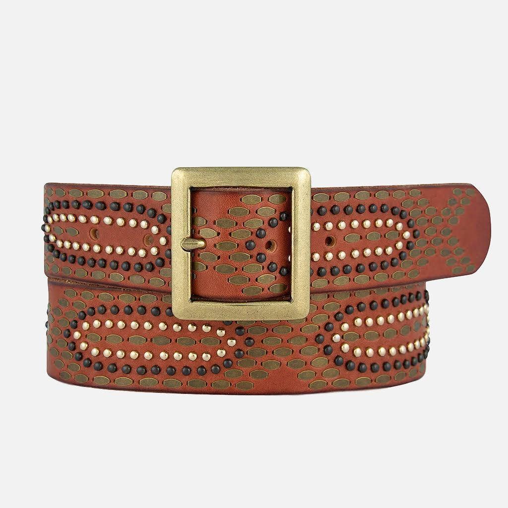 Daya | Studded Leather Belt Women - Embellished Belt