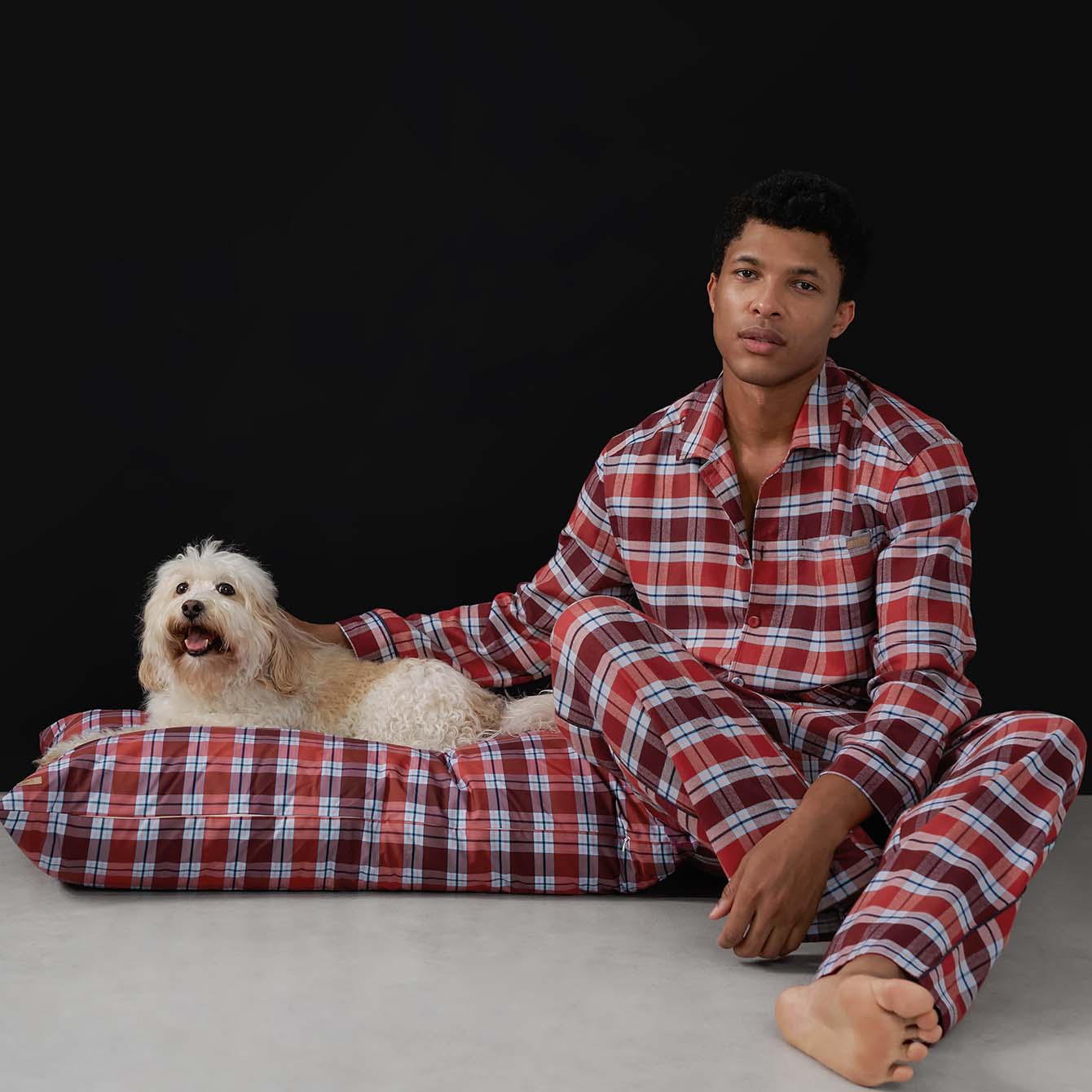 Rustle Plaid Dog Bed