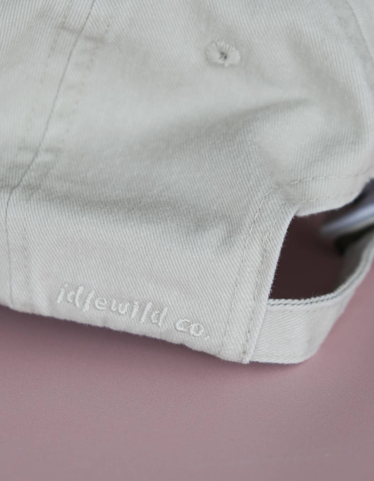 Everything Bagel Embroidered Hat, Khaki