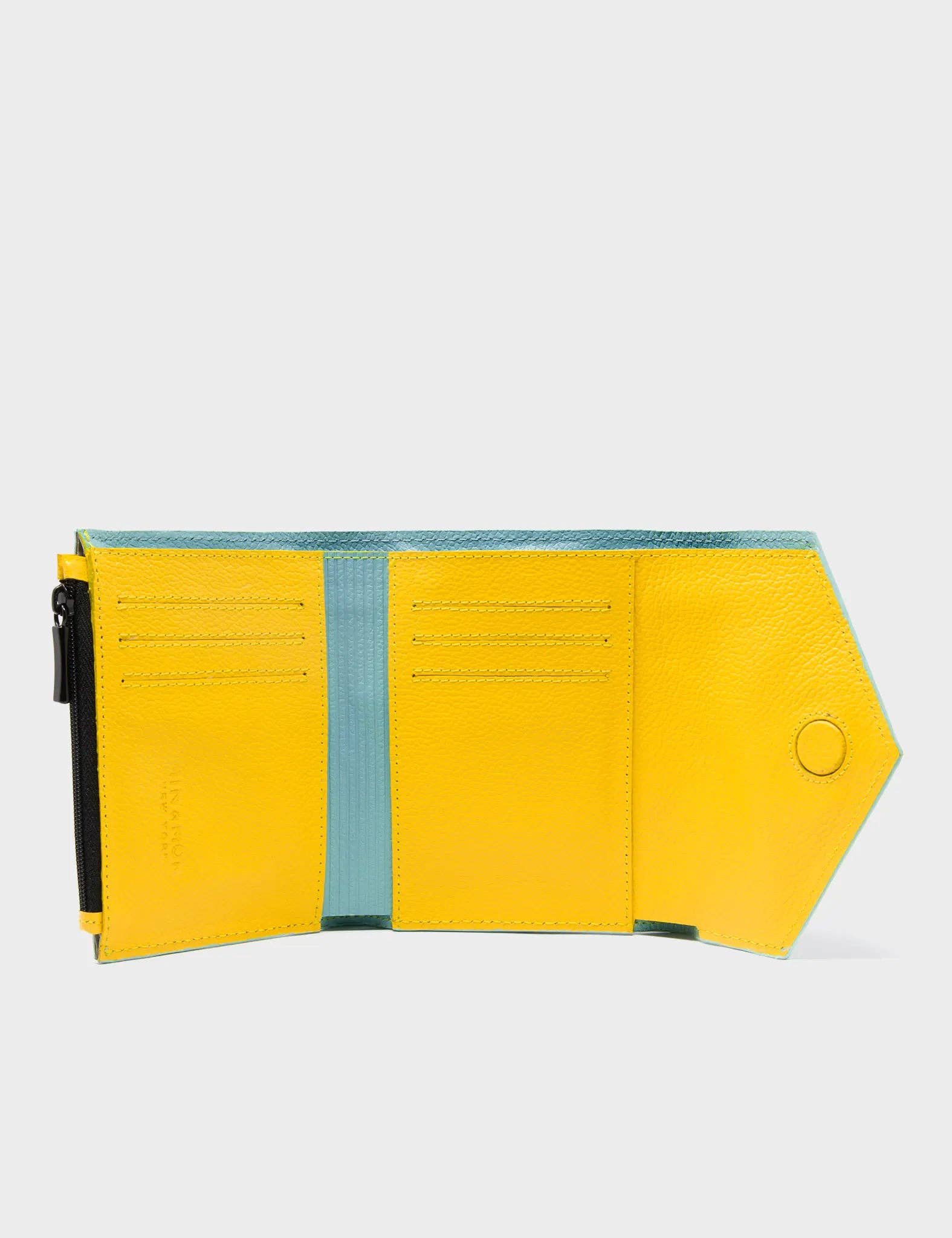 Fiona Moonwalk Gray Leather Wallet - Pigeonista Design