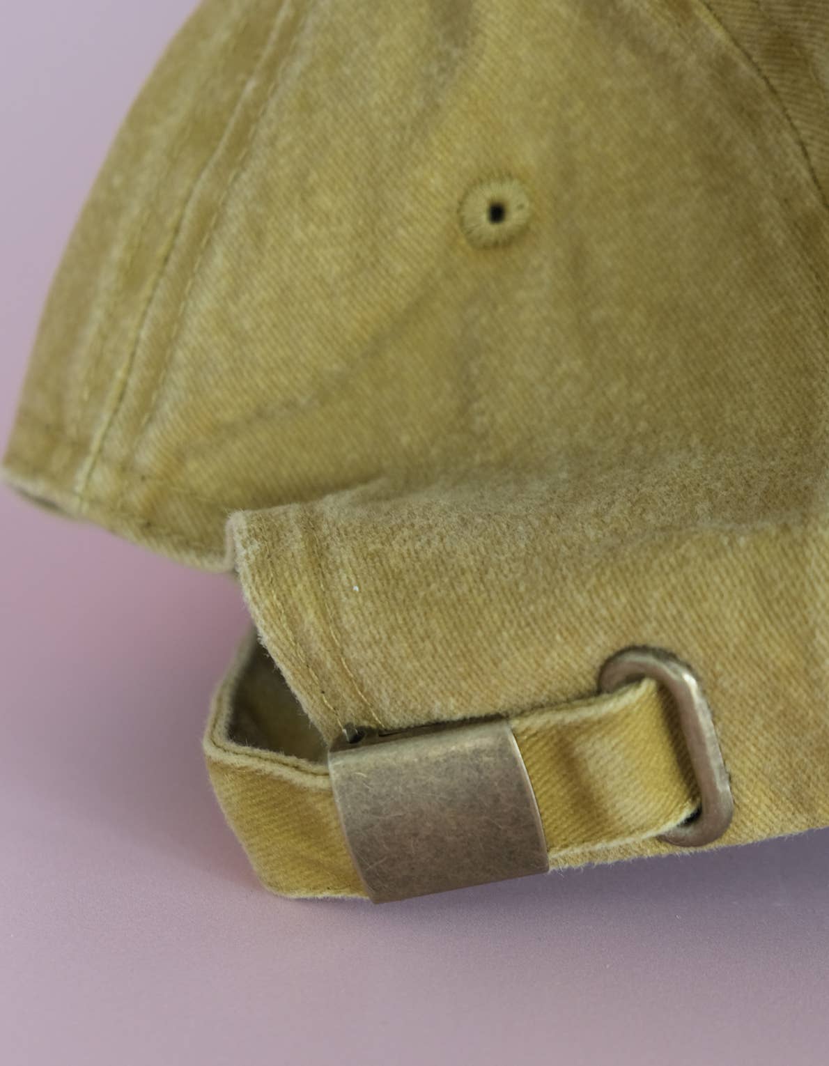 Garlic Embroidered Hat, Washed Mustard