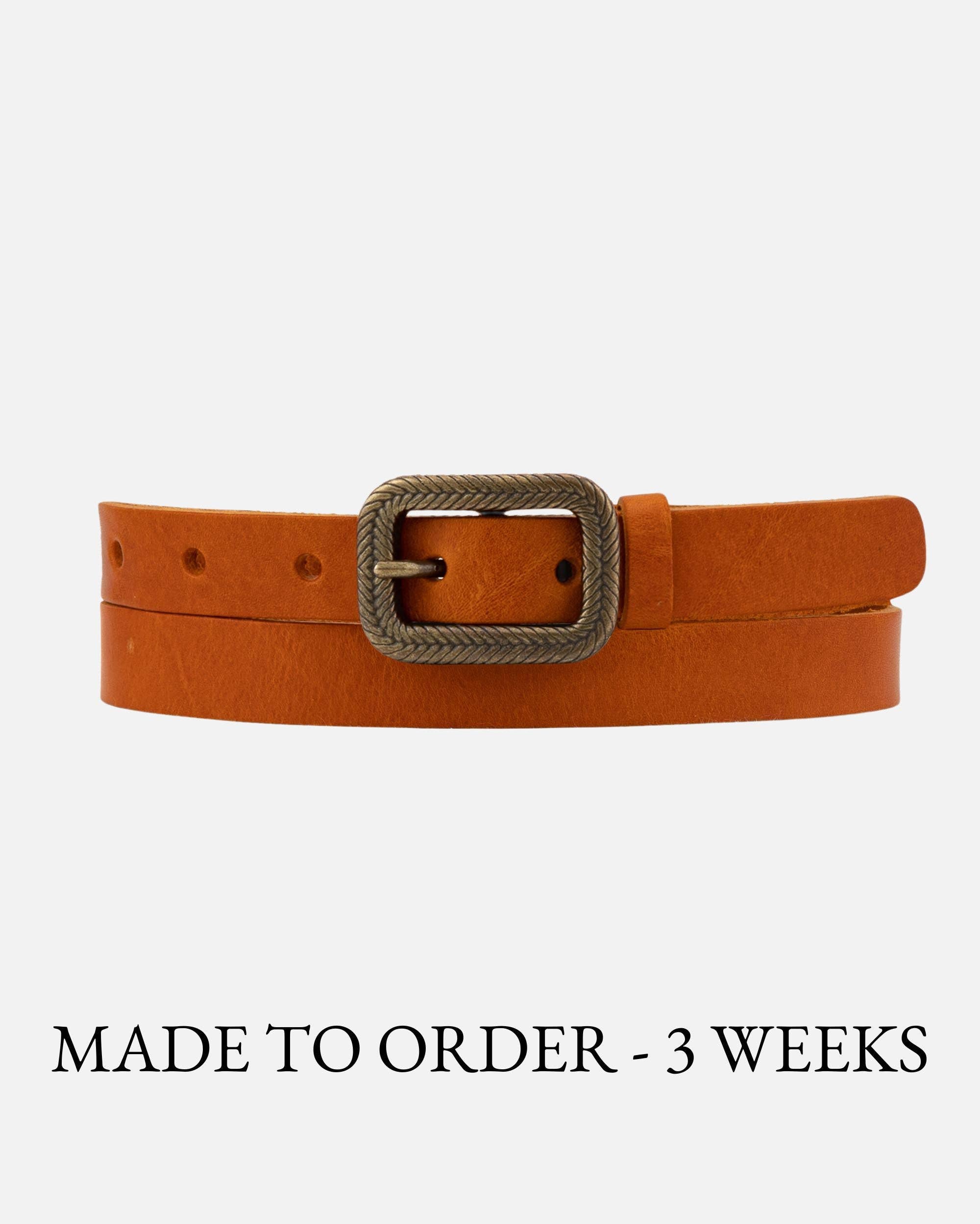 MADE TO ORDER Chelsy | Vintage Skinny Leather Belt