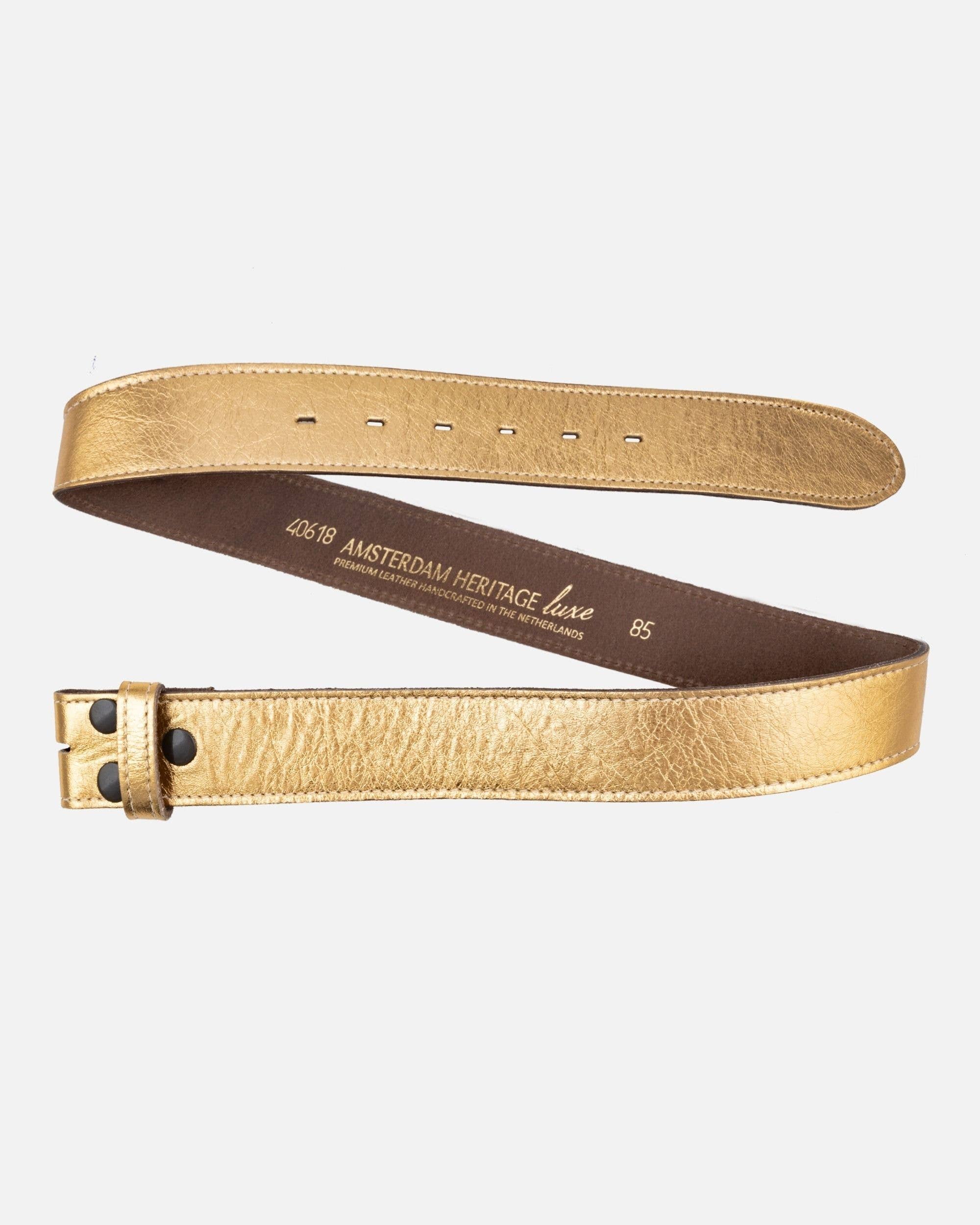 MADE TO ORDER Jeany | Metallic Leather Belt with Removable Buckle