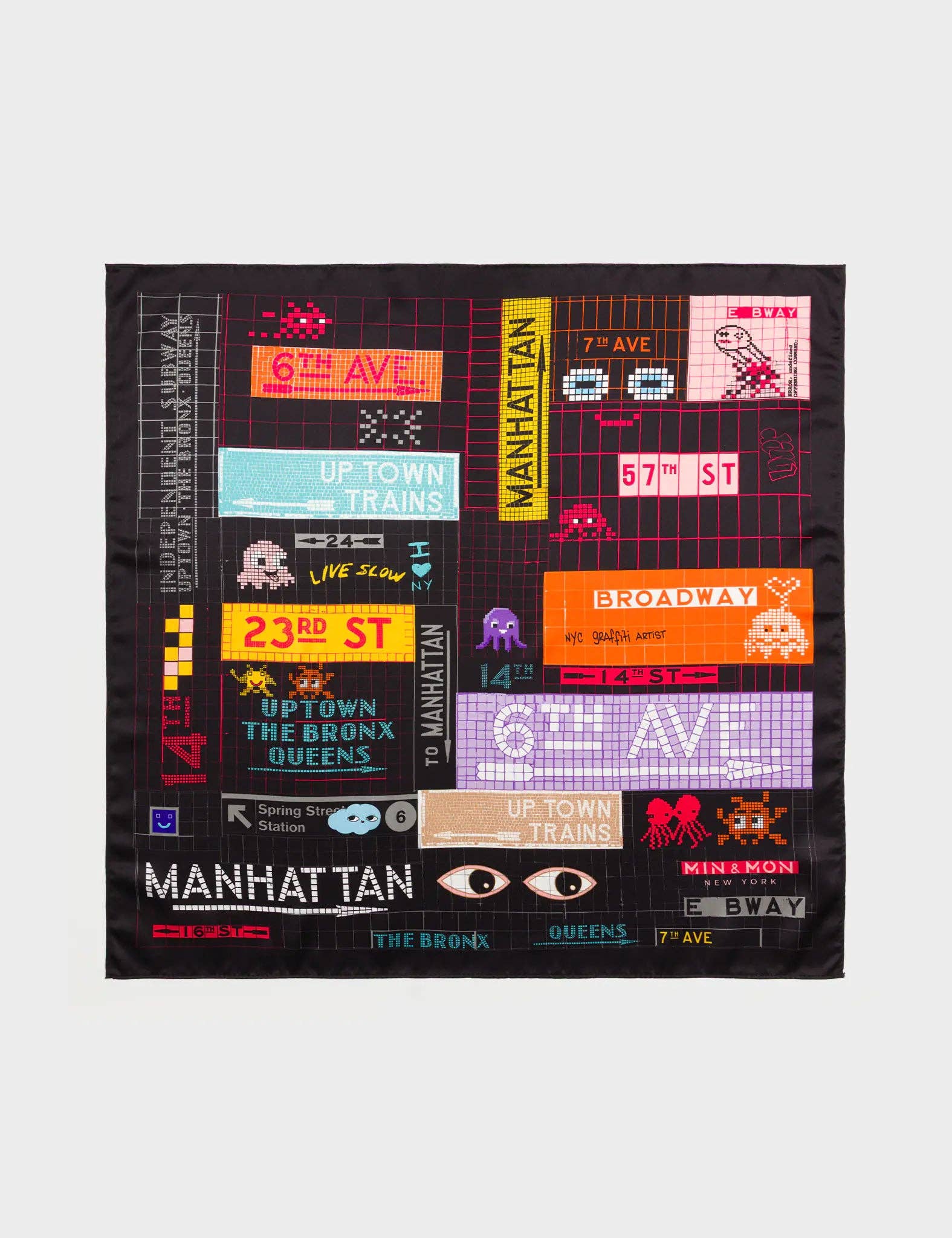 Black Silk Scarf - Subway Stories