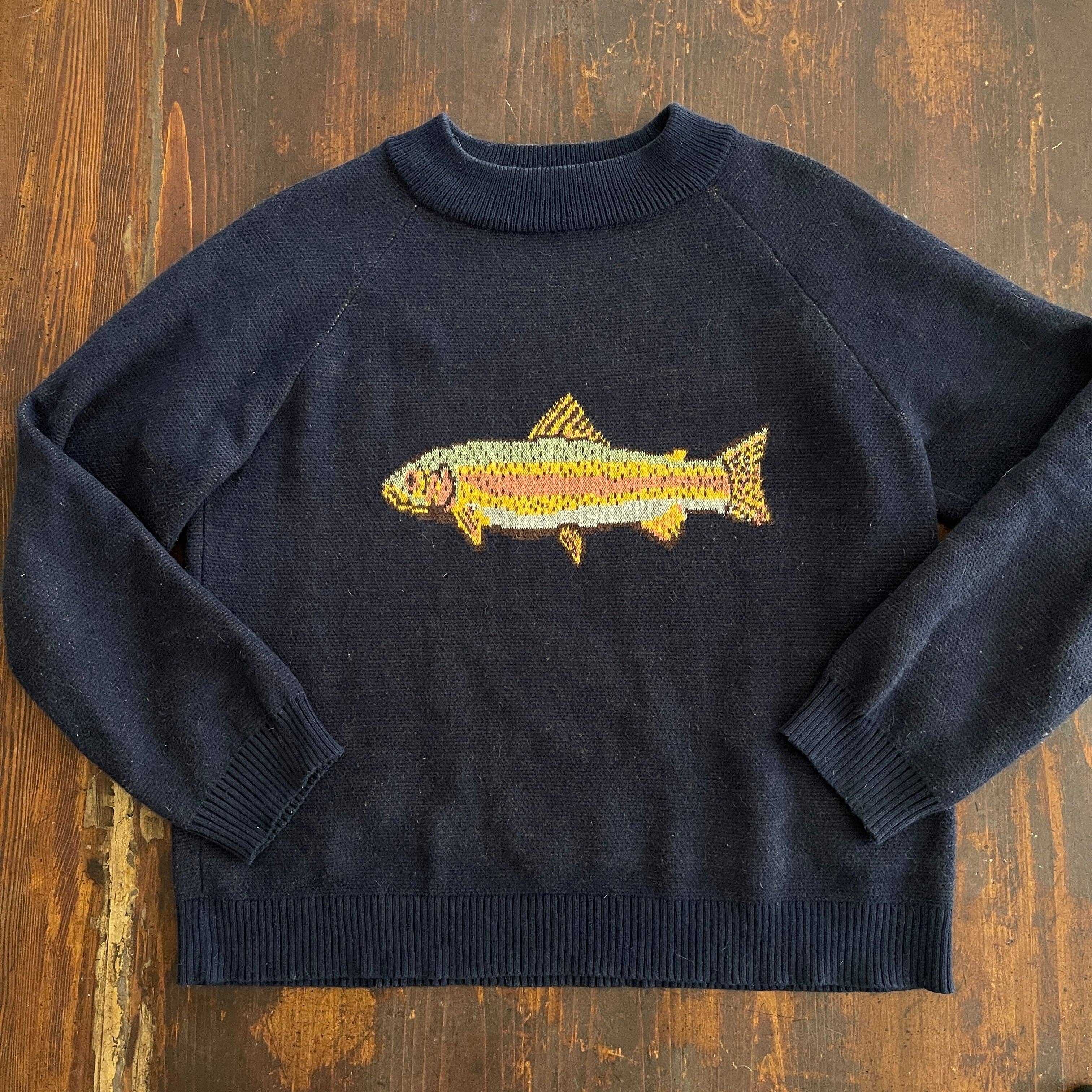 Fish Sweater Passport Blue
