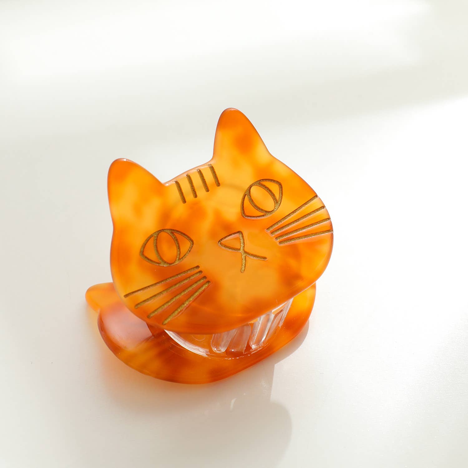Ginger | Small Cat Face Claw Clip