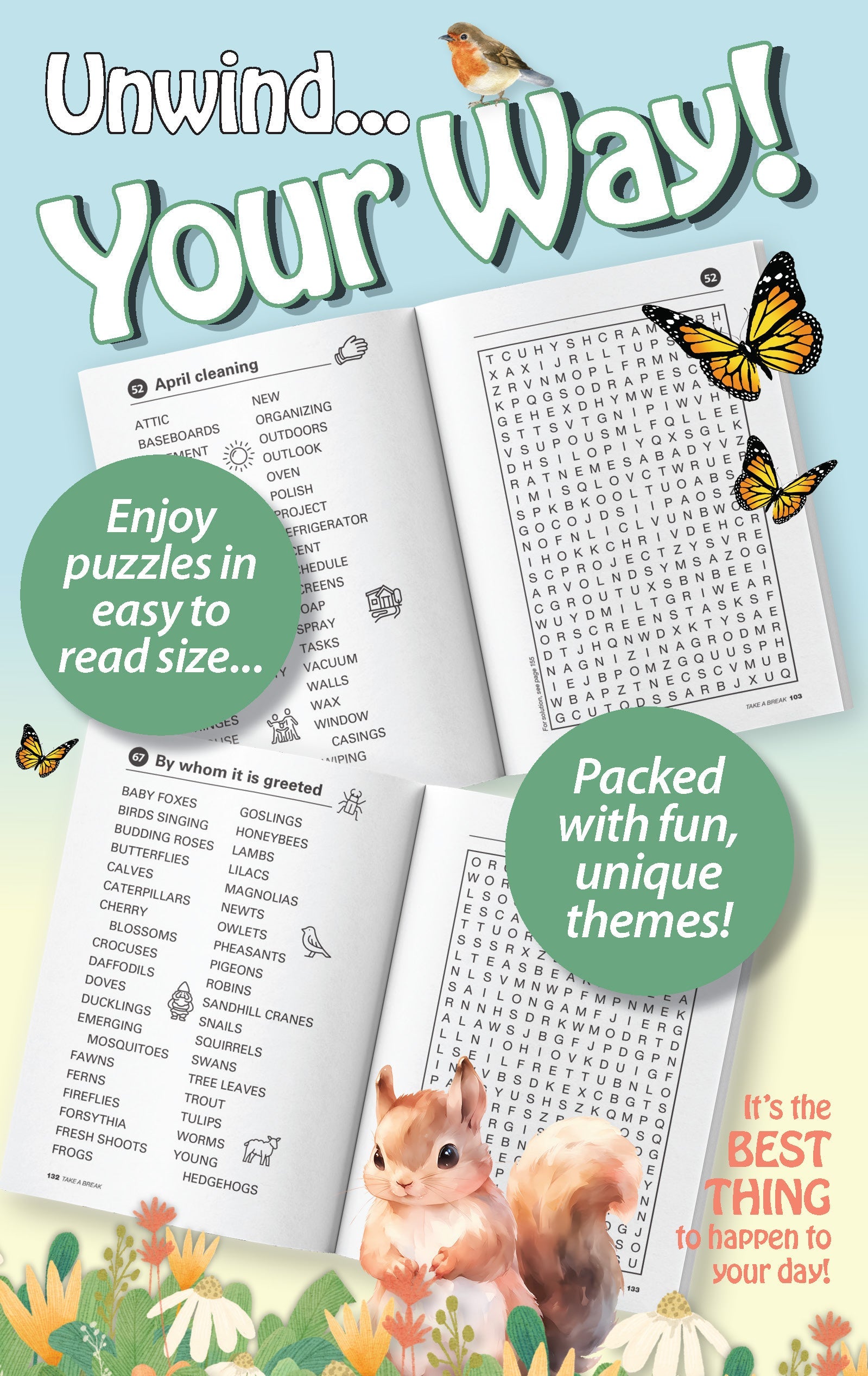 World's Best Puzzle- Word Search 25.01.21: Large Print, 71 Spring Themed Puzzles! The Perfect Way To Unwind & Sharpen Your Brain, Skills, Unplug & Relax!