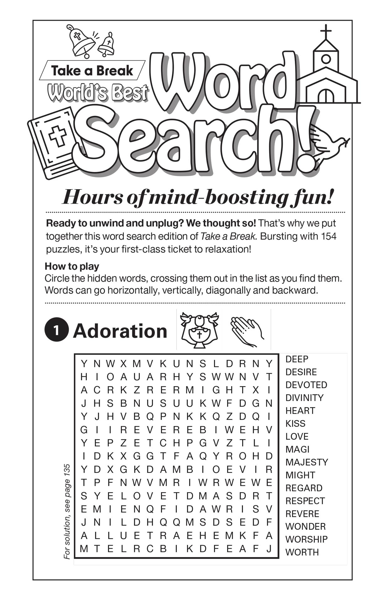 World's Best Puzzle - Word Search 25.02.28: Large Print, Over 154 Puzzles, Religion-Themed, Faith-Based Puzzles, Spirituality, Great Gift For A Family Or Friend, Unwind & Sharpen Your Brain!