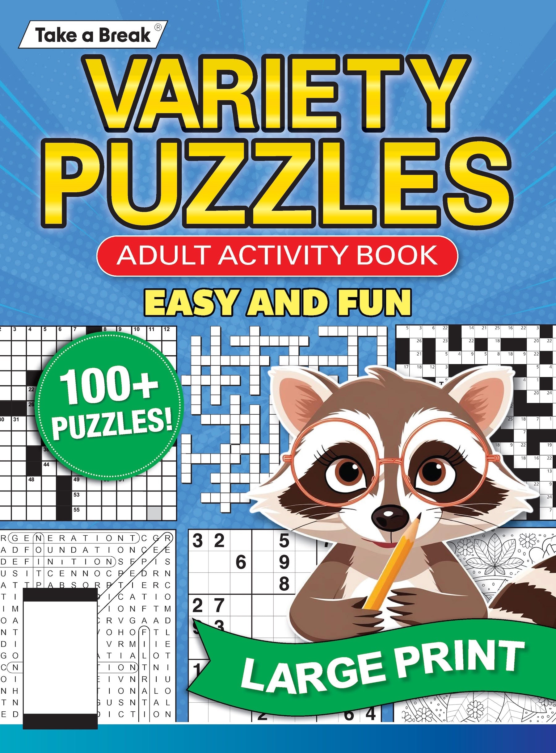 Variety Puzzles - 25.03.28: Adult Activity Book, Easy and Fun, Over 100 Puzzles, Large Print Crosswords, Word Searches, Sudoku, Coloring Pages, Perfect For Puzzle Enthusiasts Of All Skill Levels!