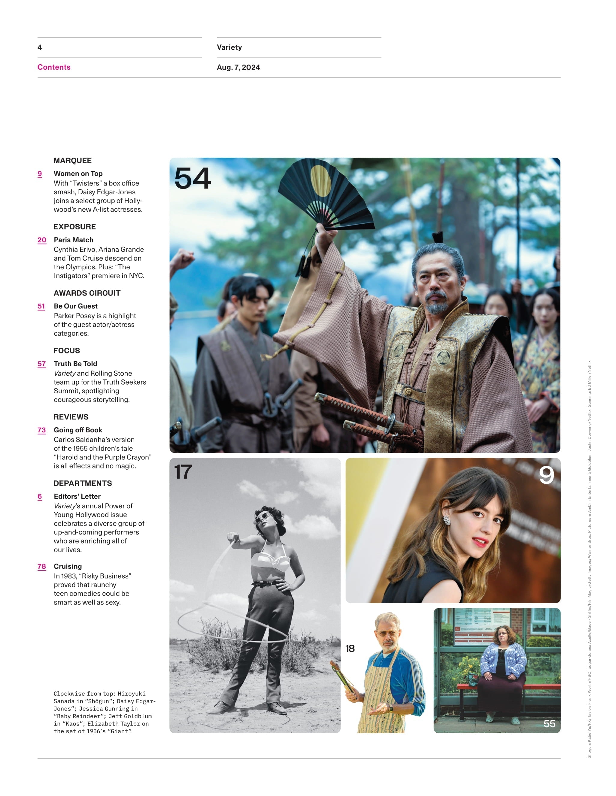 Variety - 24.08.07 Edition: Power Of Young Hollywood Featuring Sabrina Carpenter, Sadie Sink & Marcello Hernández, Daisey Edgar-Jones Joins A-list Actresses, Ariana Grande & Tom Cruise At The Olympics