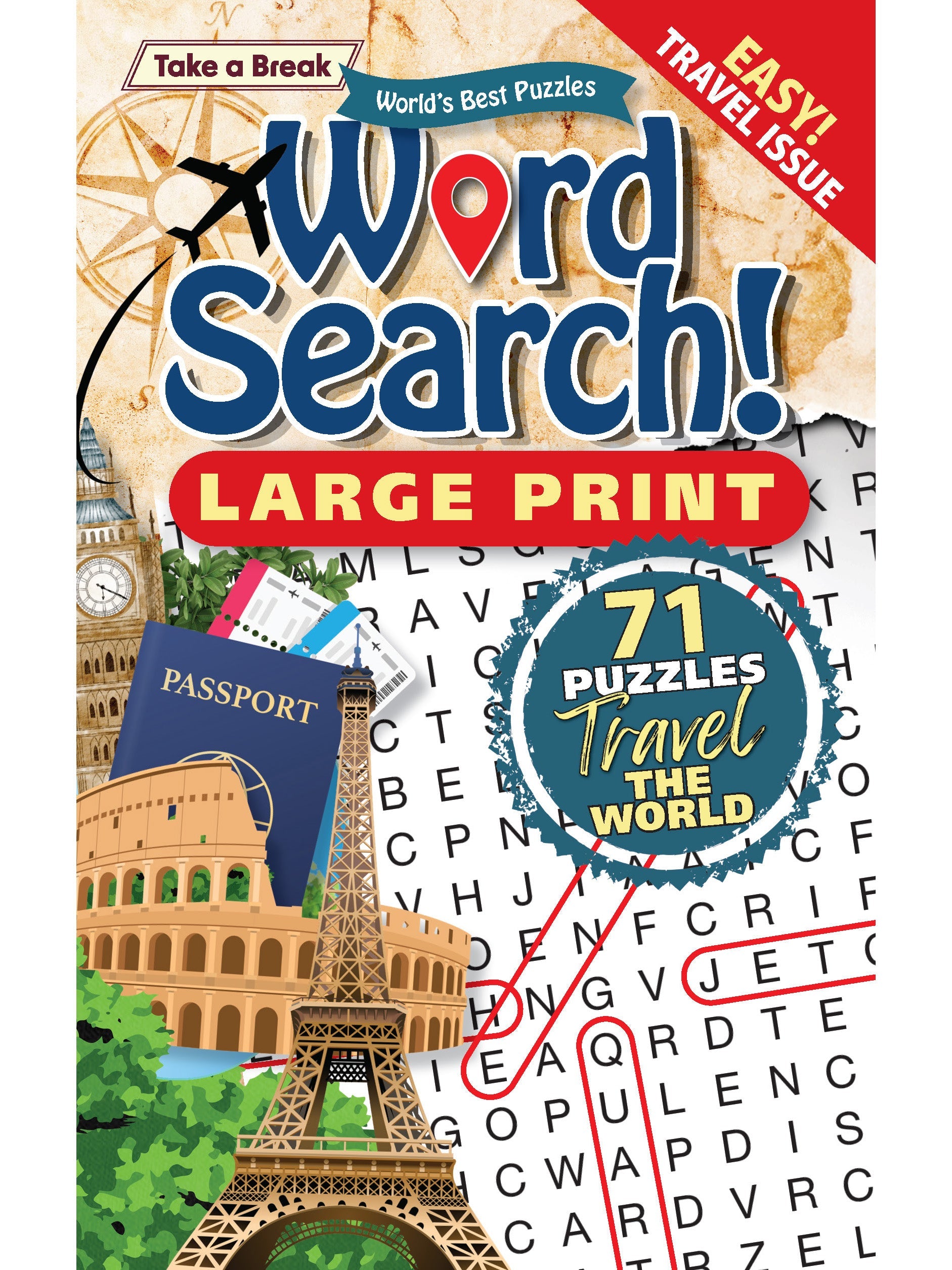 World's Best Puzzle - Word Search 25.03.21: 71 Large Print Puzzles, Travel The World, The Perfect Way To Unwind, Sharpen Your Brain, Relax, Unplug & More!