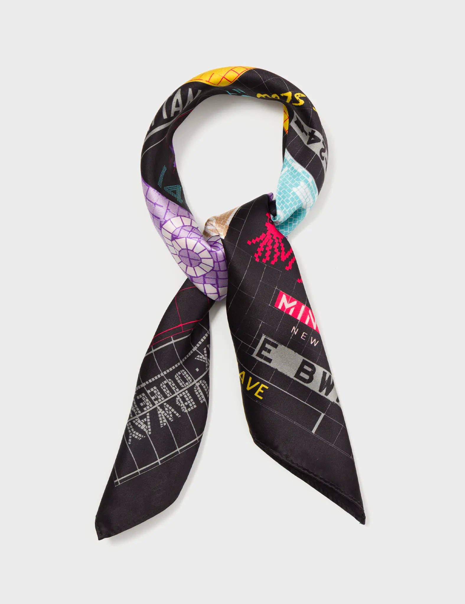Black Silk Scarf - Subway Stories