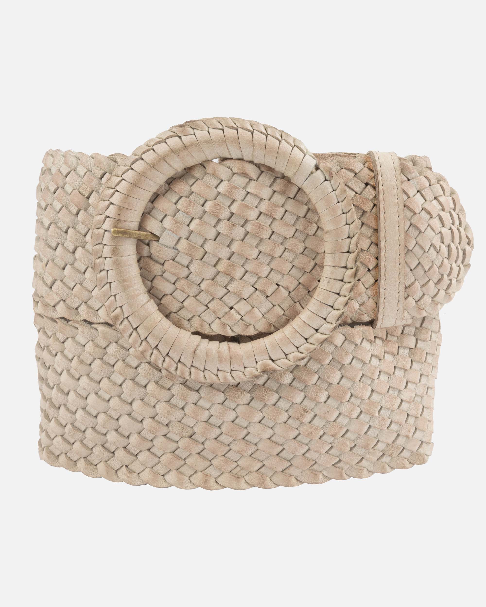 Farah | Wide Woven Leather Belt