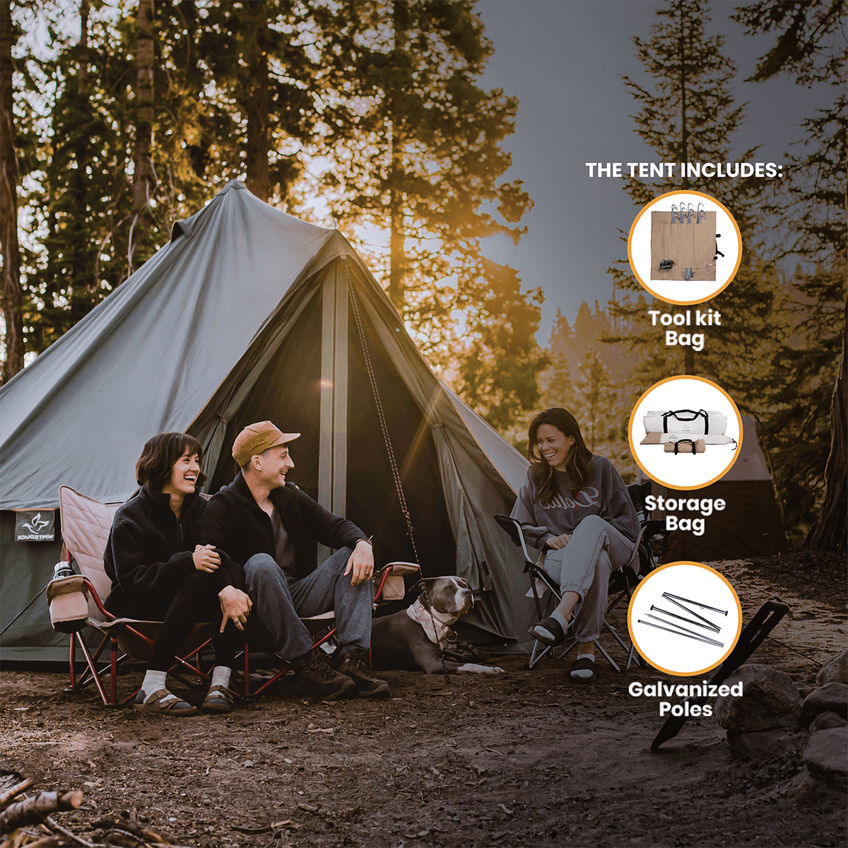 USED - 13' Regatta Bell Tent - Sandstone