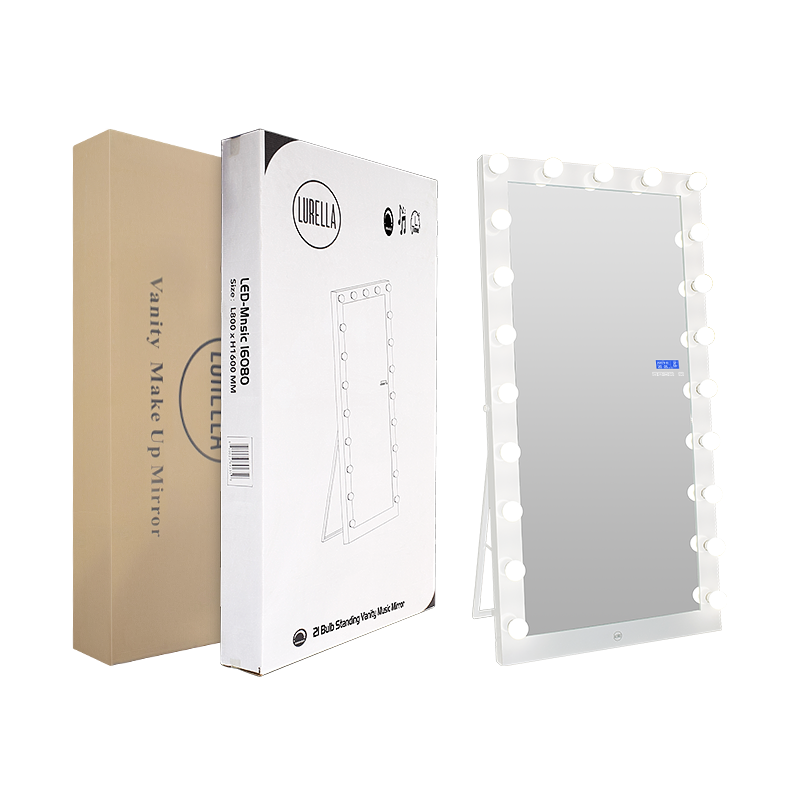 21 Bulb Standing Vanity Mirror w/Bluetooth