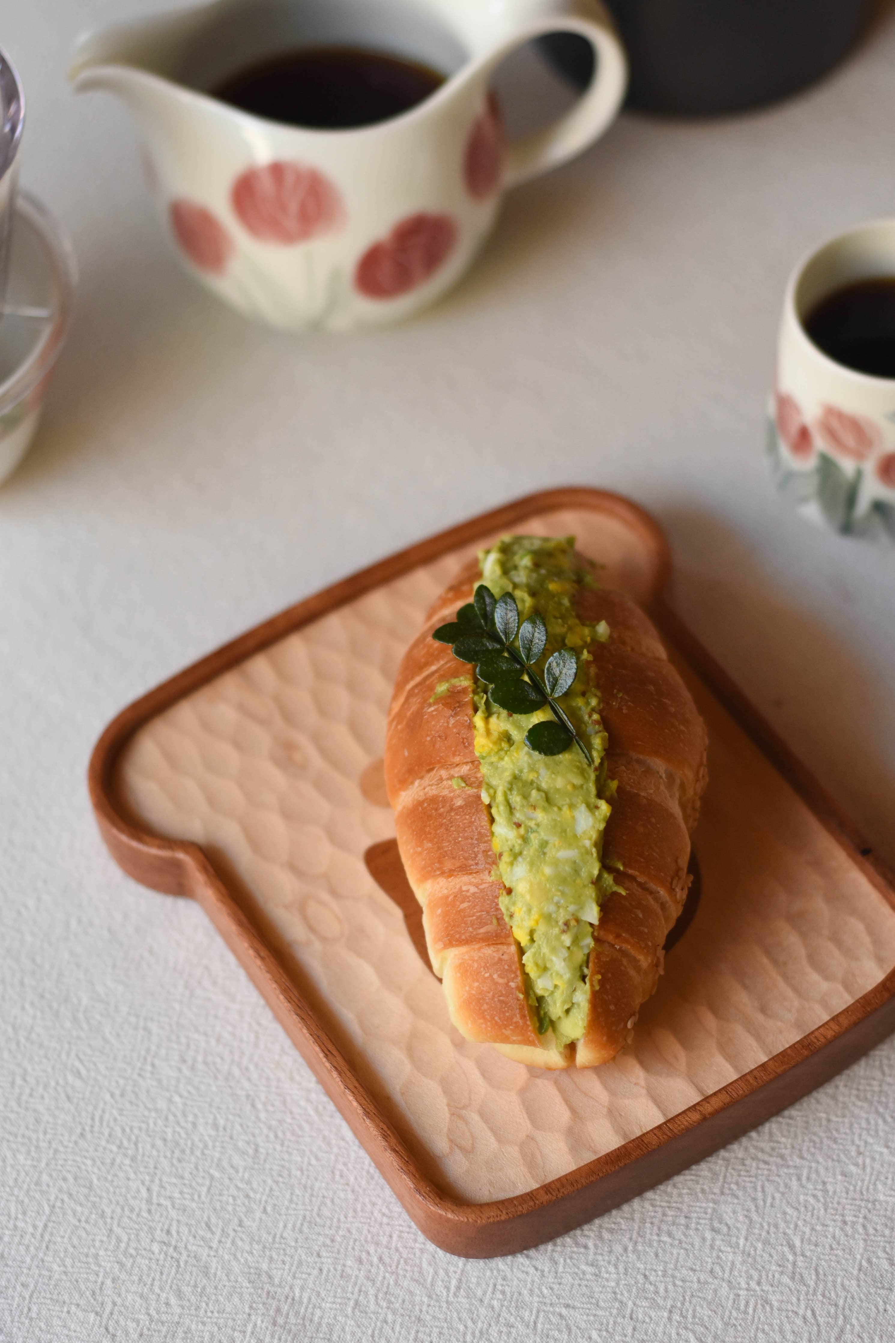 Toast Cat hand-carved wooden plate and coaster