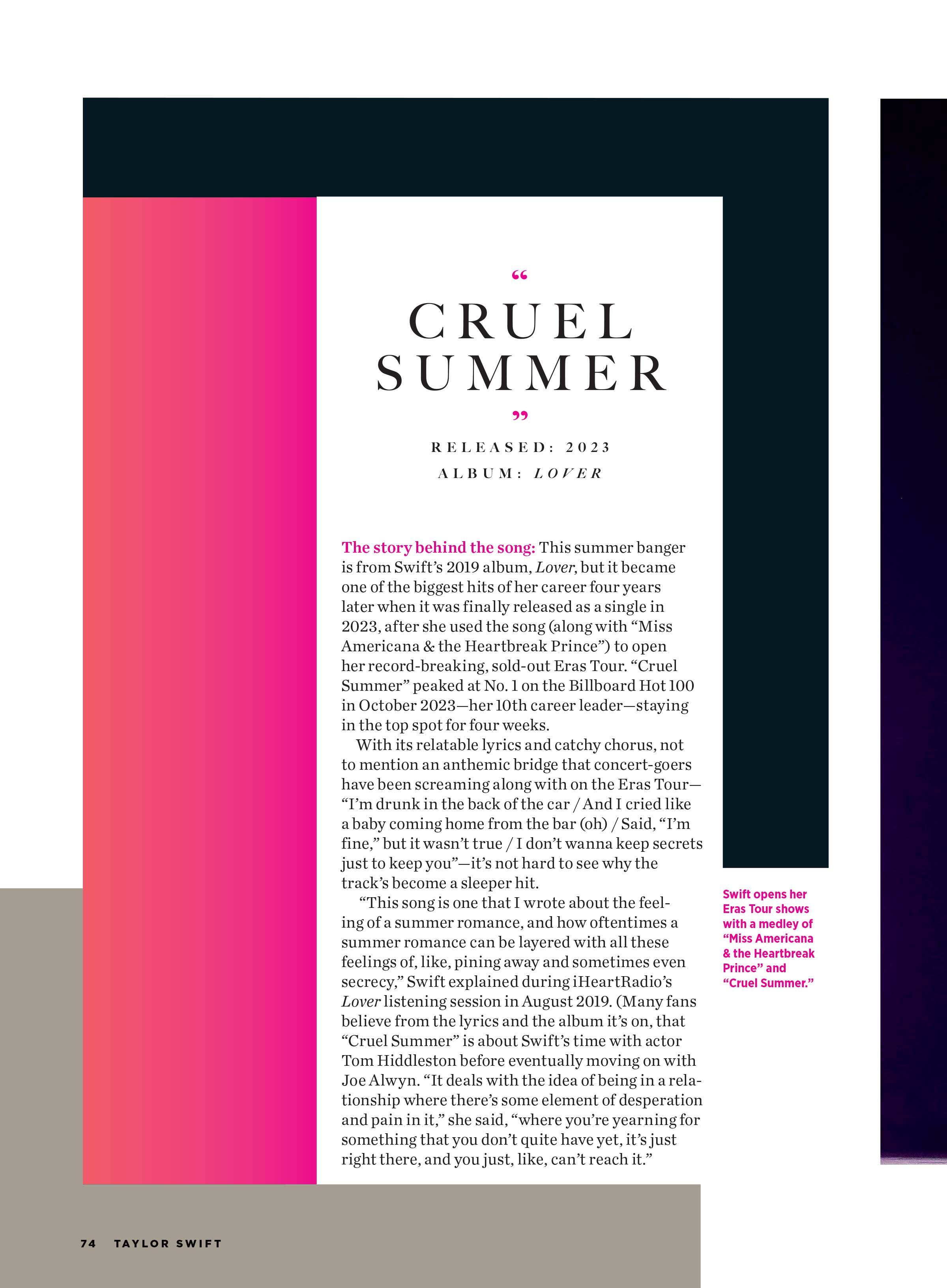 Taylor Swift - Fan Guide: Look Back At 26 Iconic Tracks & Stories Behind Them, Cruel Summer, The Mastermind, Shake It Off, All To Well, Blank Space, Love Story, Style, Look What You Made Me Do & More!