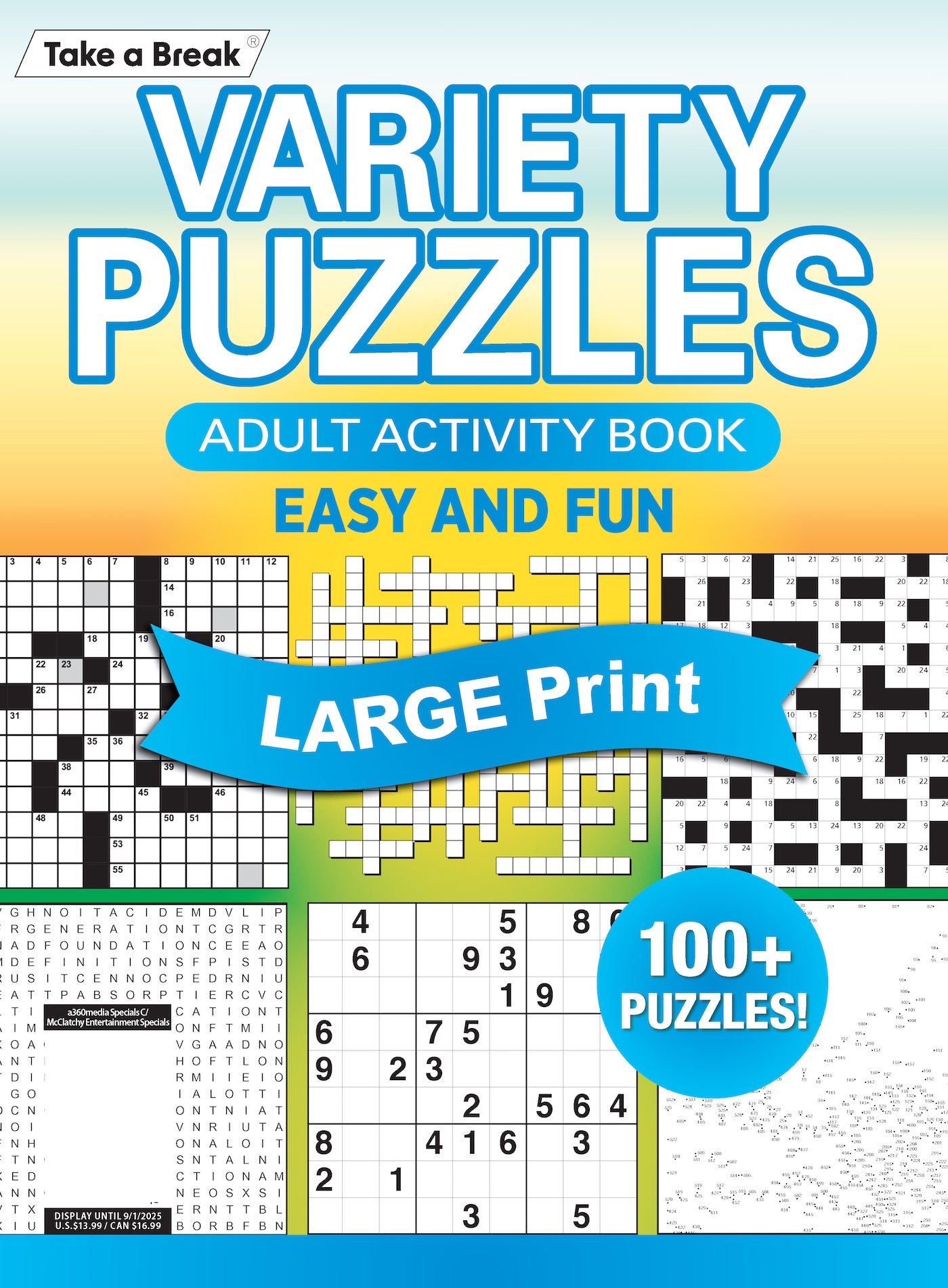 Variety Puzzles - 25.05.30: Adult Activity Book, Over 100 Puzzles, Easy & Fun, Large Print Puzzles, Full Sized Magazine, Word Searches, Crosswords, Sudoku, Connect The Dots & More!