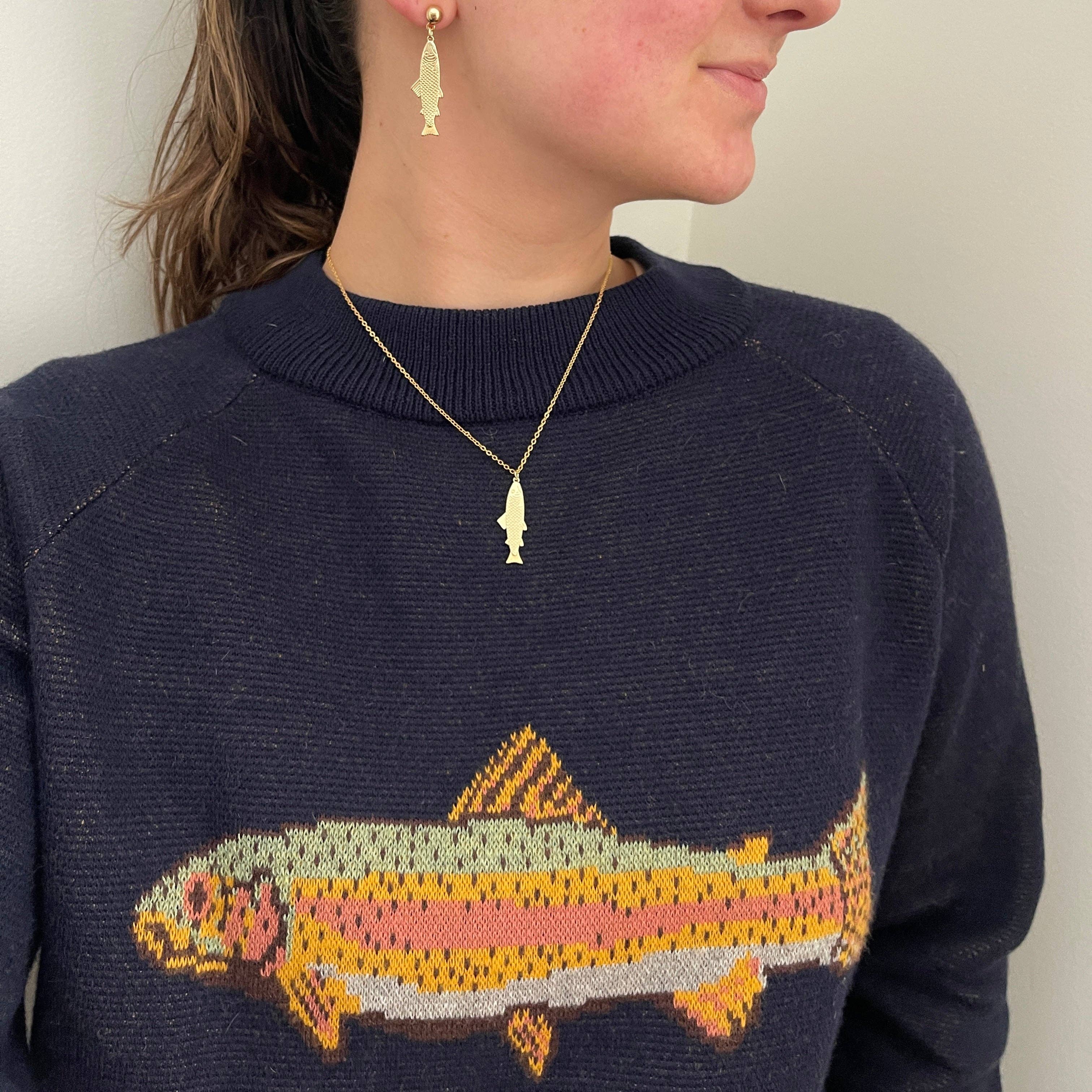 Fish Sweater Passport Blue