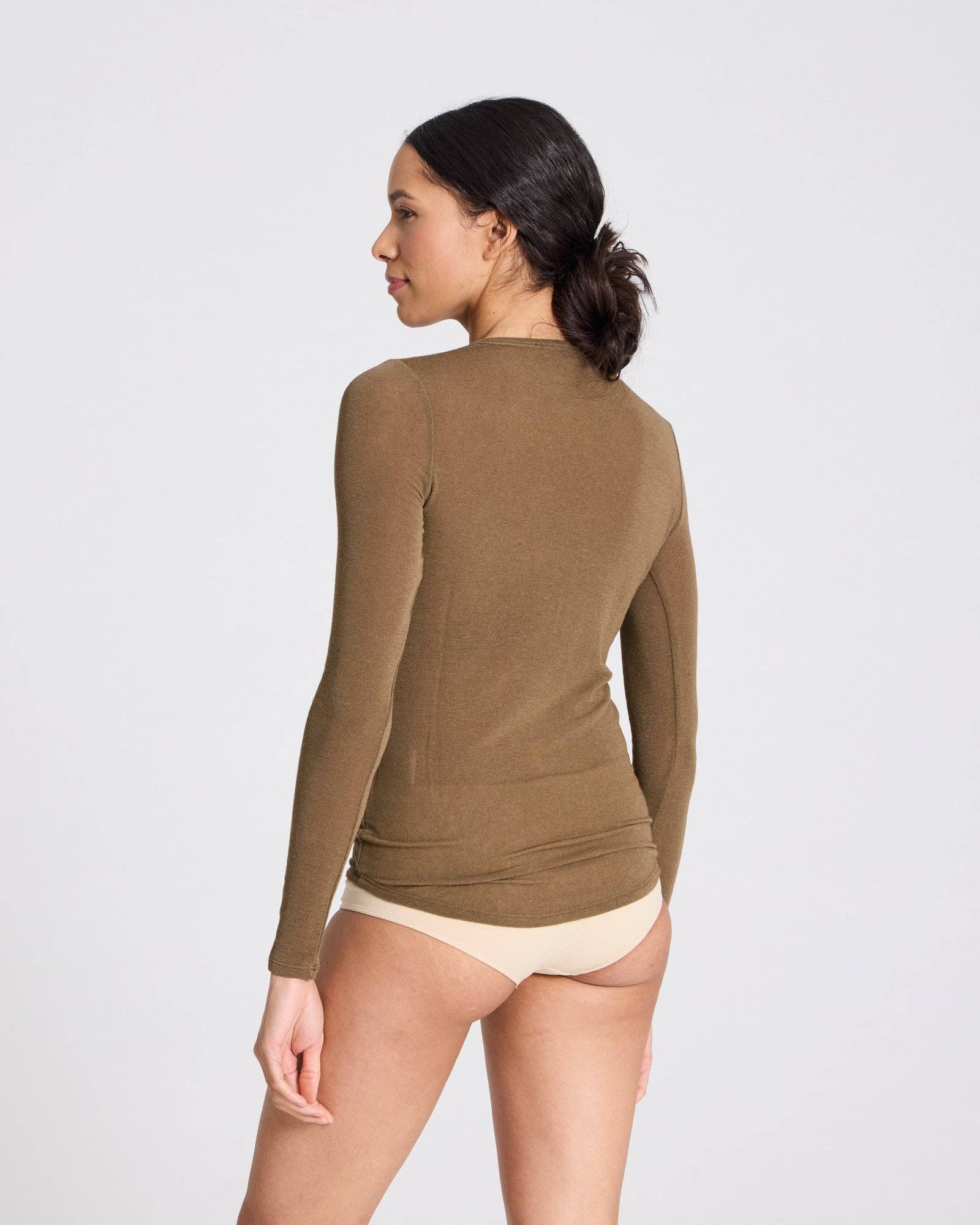 Thyra Wool Top - Kangaroo