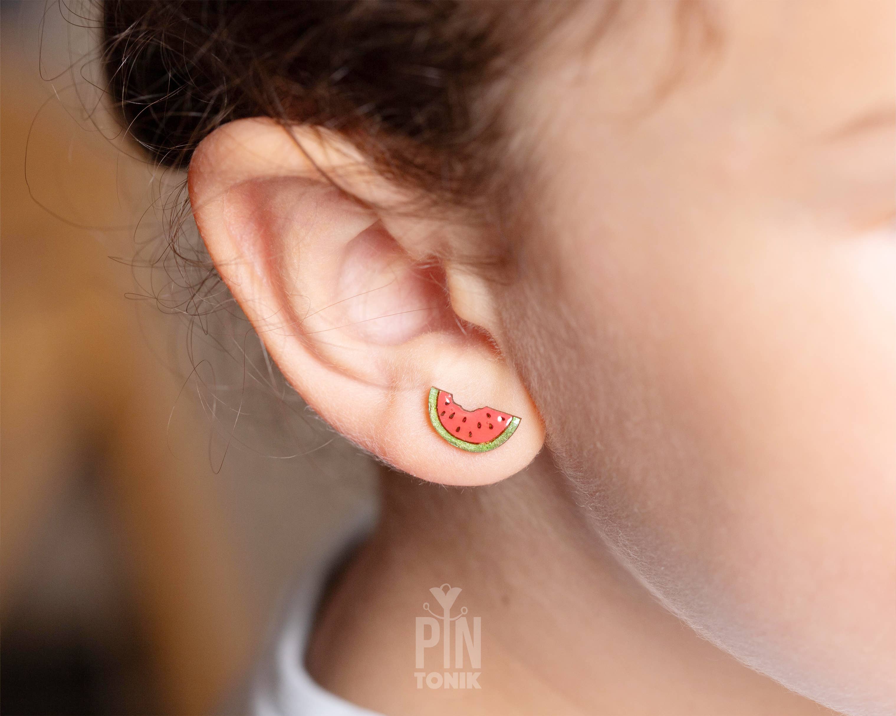 Watermelon Earrings - Funny Fruit Stud Earrings