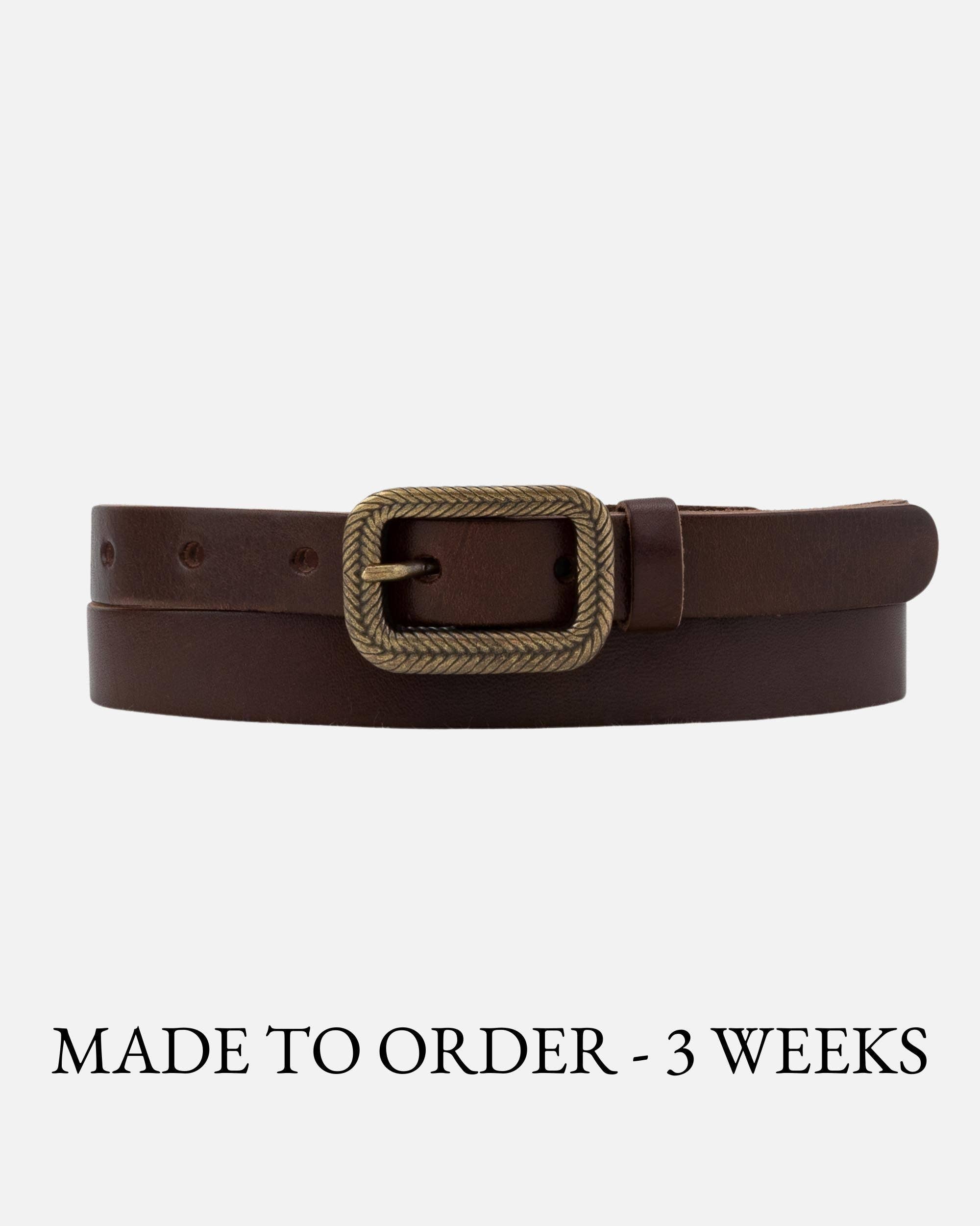 MADE TO ORDER Chelsy | Vintage Skinny Leather Belt
