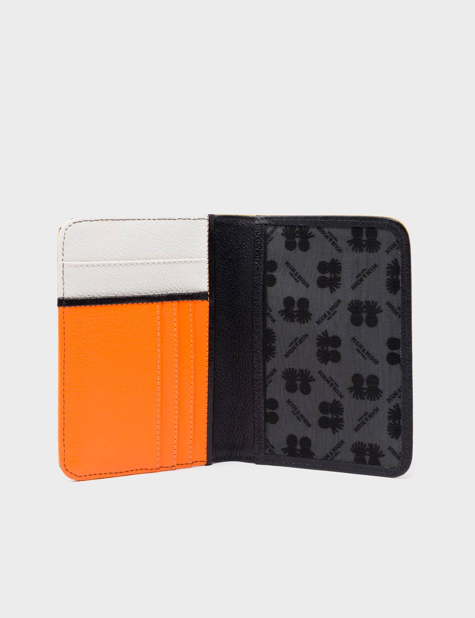 Frida Marigold Leather Passport Cover - Space Travel NYC Print