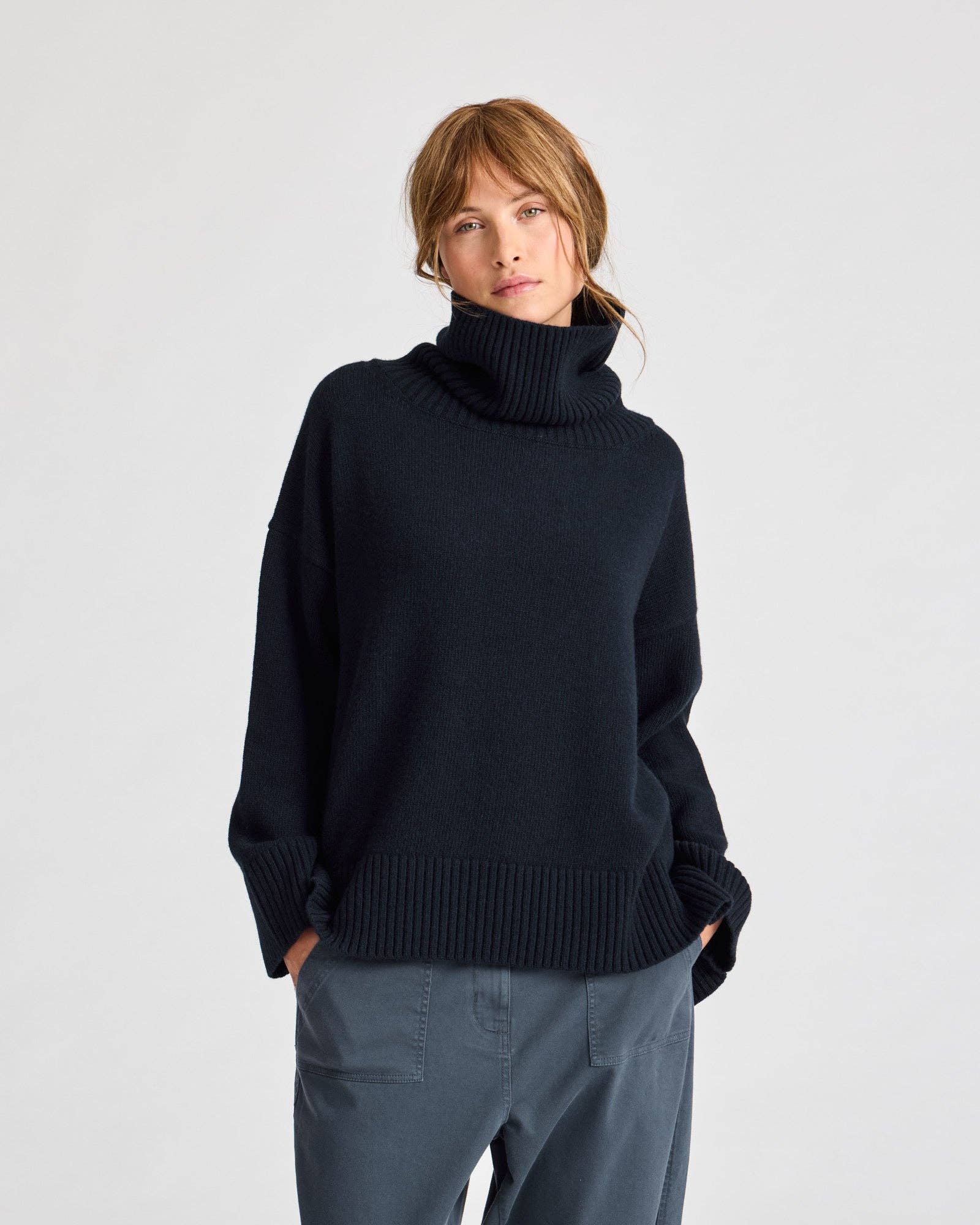 Vita Lambswool Jumper - Midnight Blue