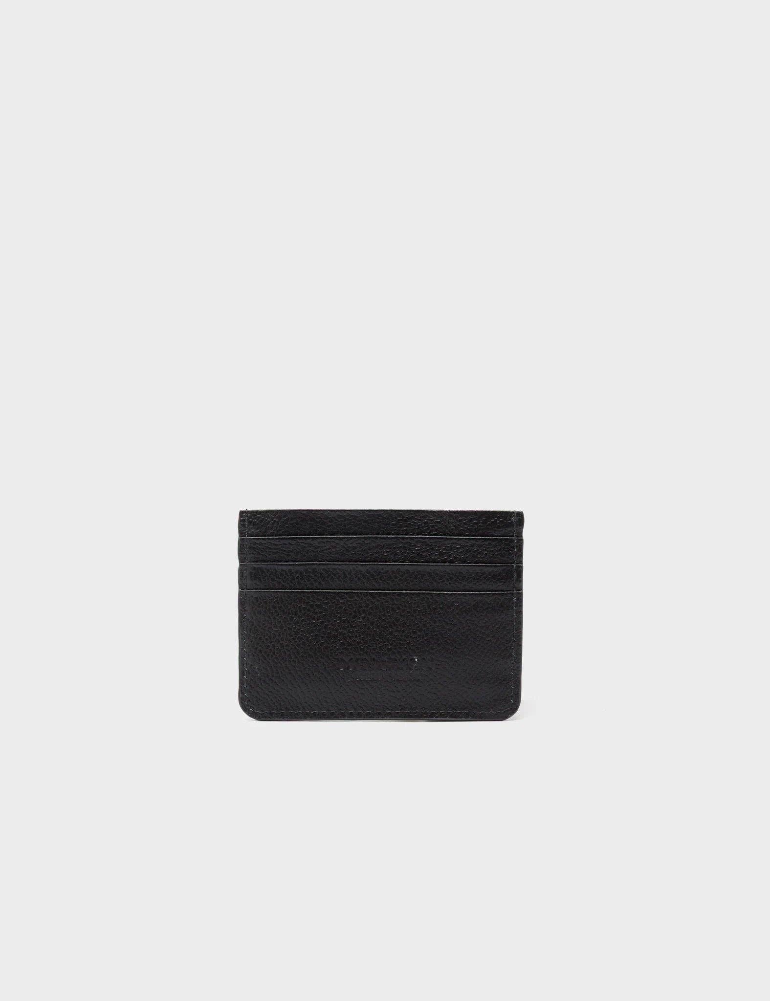 Filium Black Leather Cardholder - Happy Cloud Applique