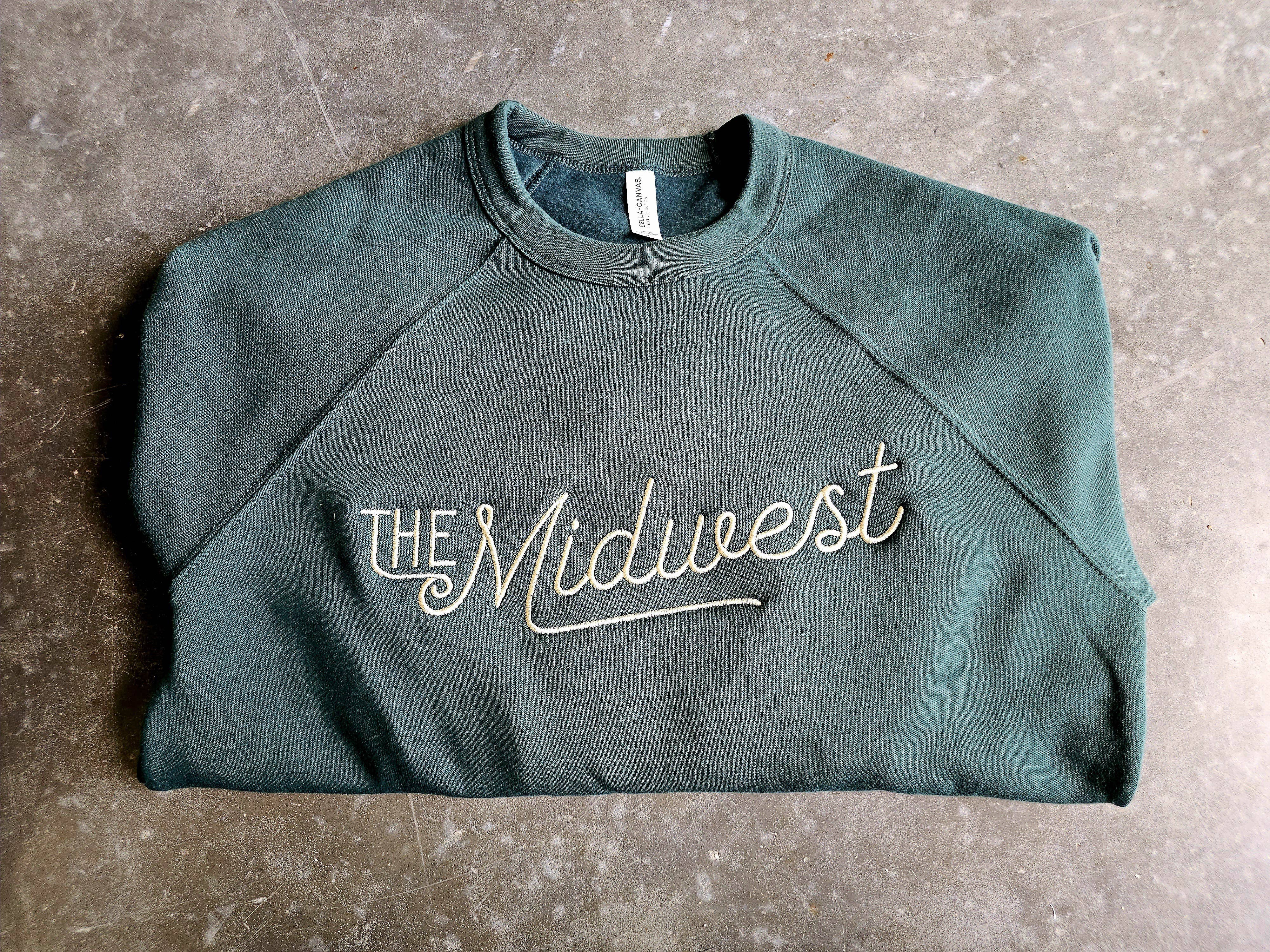 The Midwest - Embroidered Crewneck Midwestern Sweatshirt