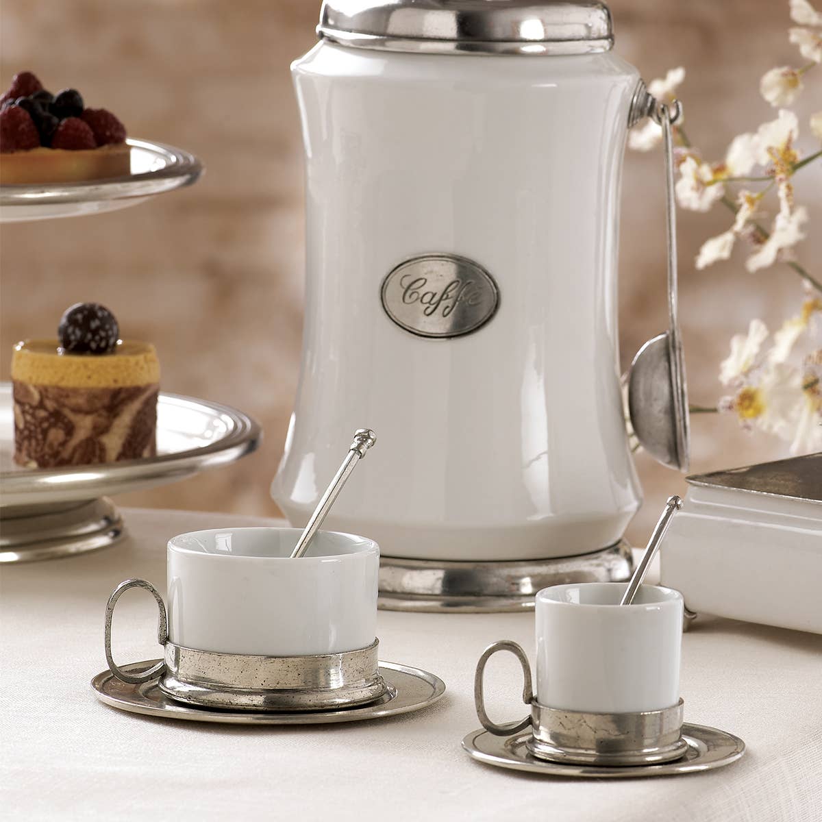 Tuscan Cappuccino Cup & Saucer with Spoon