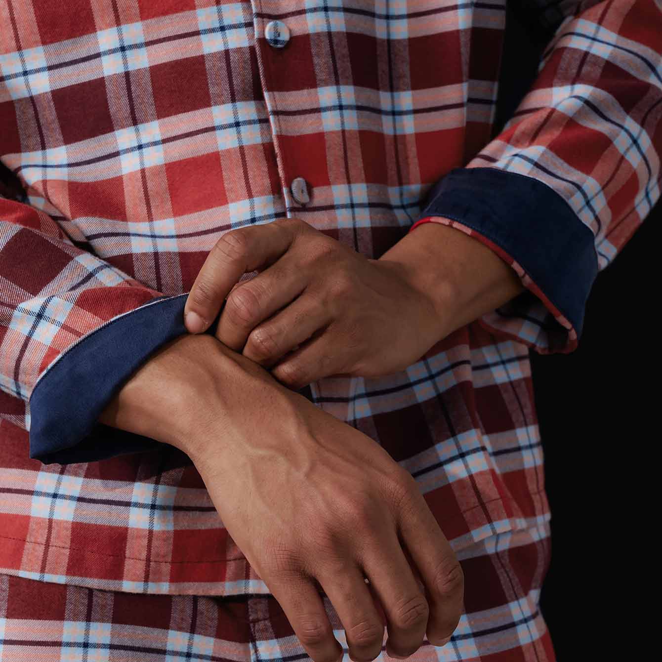 Men's Brushed Flannel Button Up Set