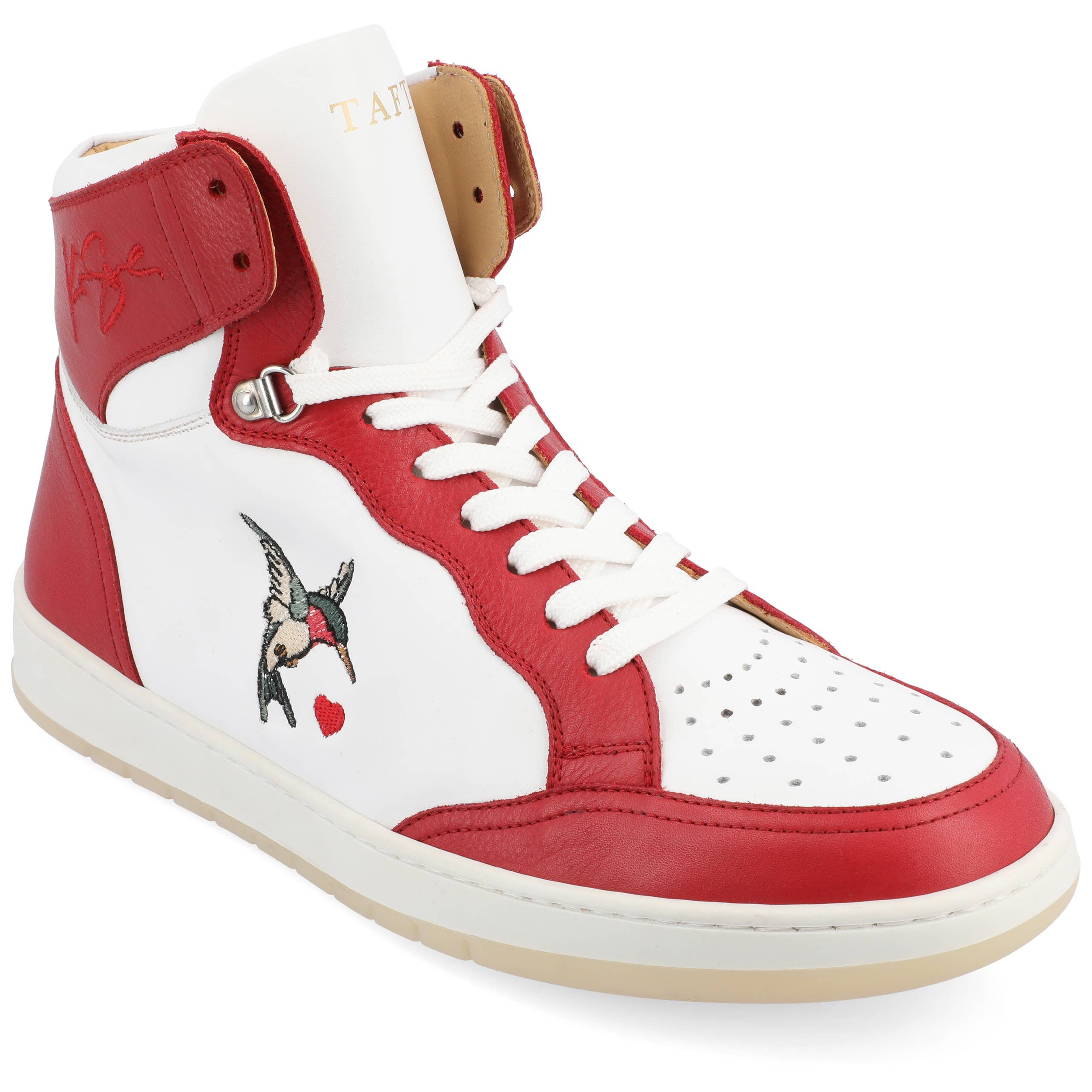The Rapido High-top Sneaker in Red Hummingbird