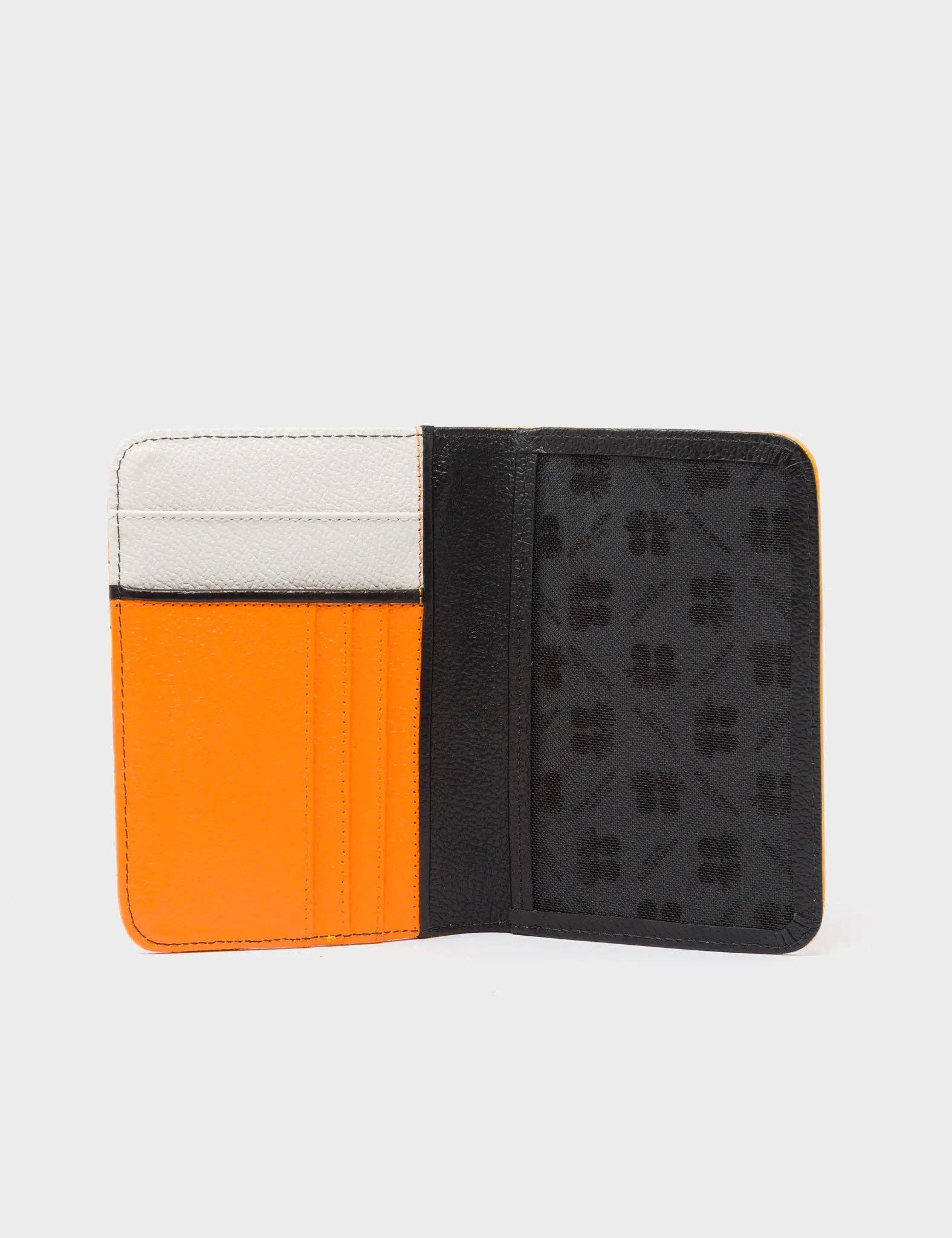 Frida Marigold Leather Passport Cover - Space Travel Seattle Print