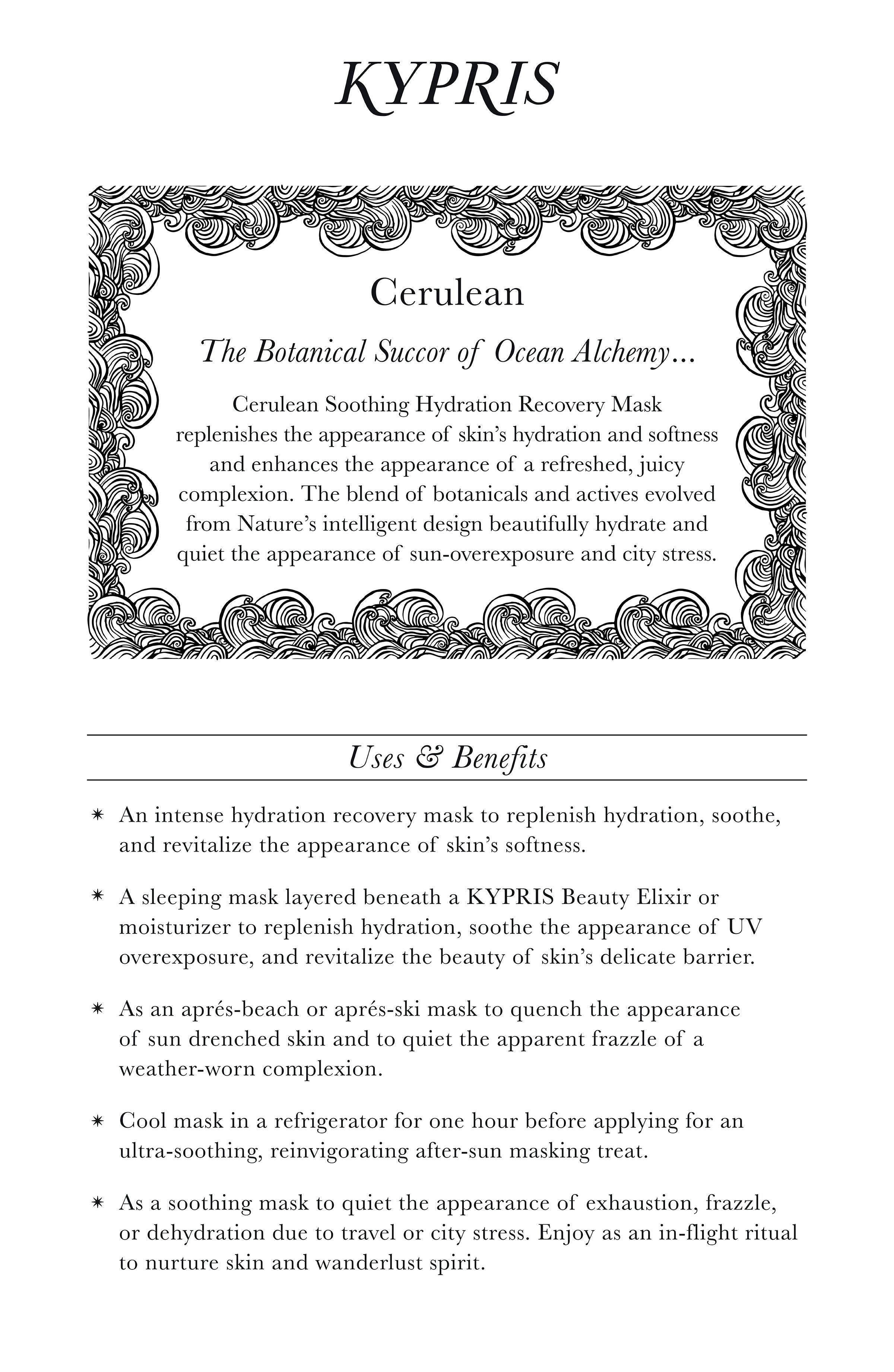 Cerulean - Intense Soothing Hydration Mask