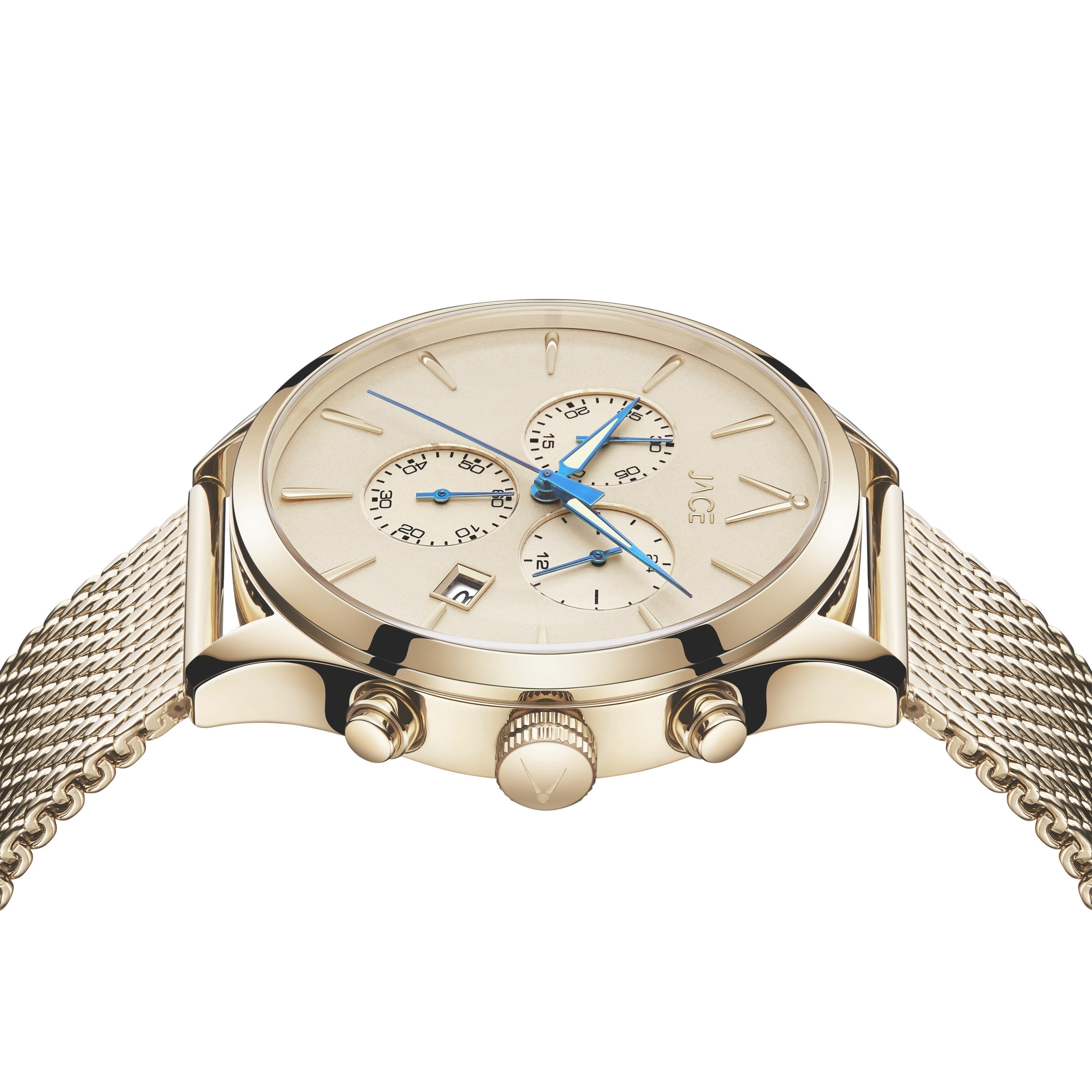 "HONG KONG" MEN`S MESH BAND CHRONOGRAPH WATCH