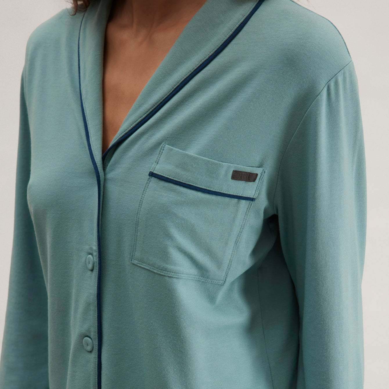 Slumberknit™ Shawl Collar Button Down Pant Set