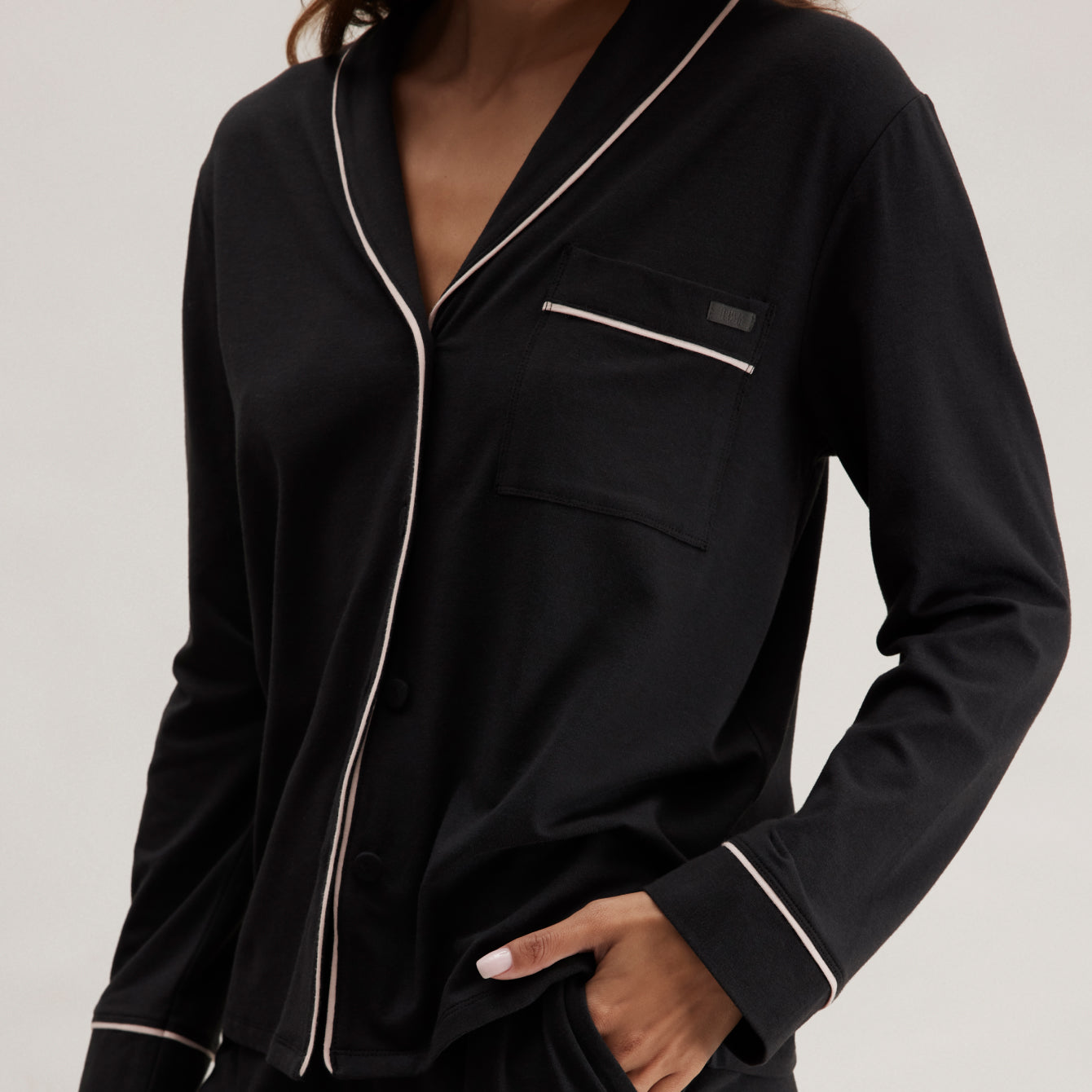 Slumberknit™ Shawl Collar Button Down Pant Set