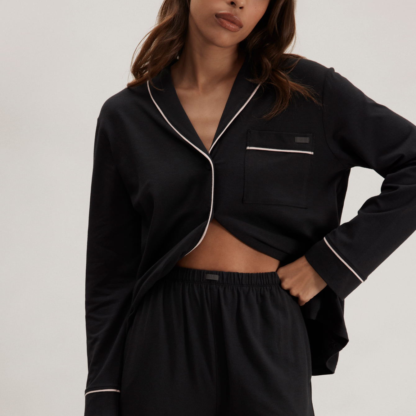 Slumberknit™ Shawl Collar Button Down Pant Set