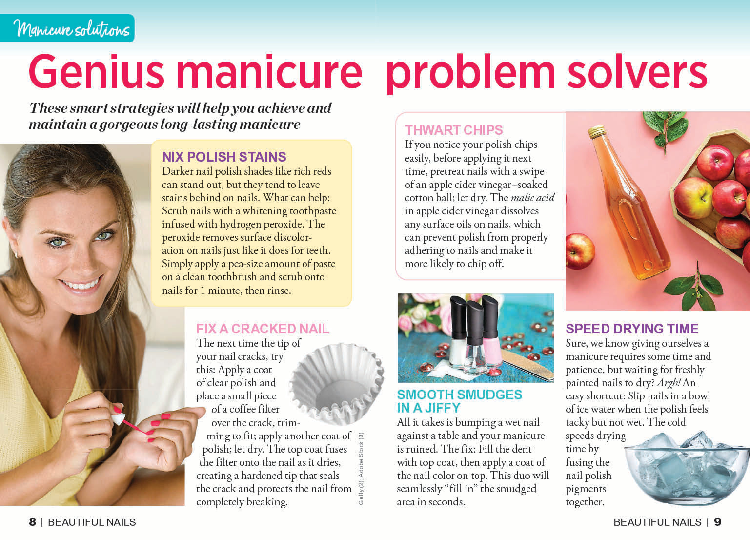 Woman's World Special - Beautiful Nails: 35 DIY Designs, Seasonal Art, Nail Care, Healthy Hands, Brittle Nail Solutions, Manicure Fixes, Argan Treatments, Hangnails, Biotin Foods, Speed Drying & Chips