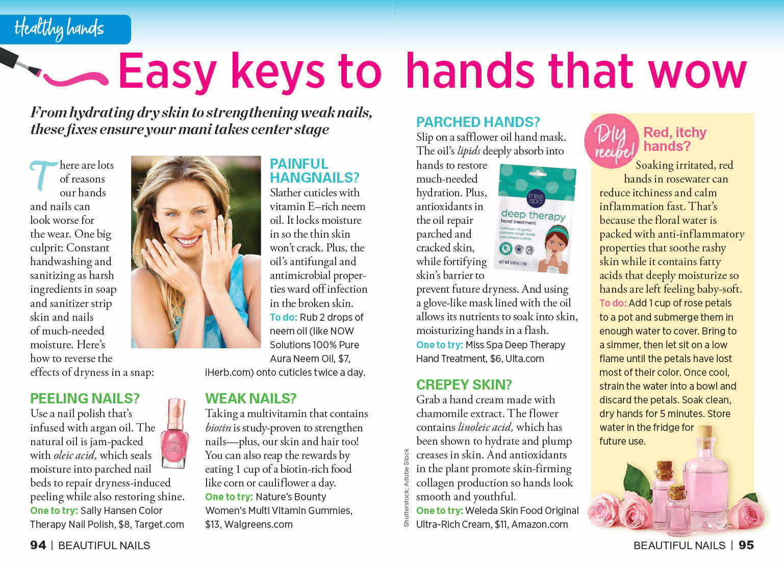 Woman's World Special - Beautiful Nails: 35 DIY Designs, Seasonal Art, Nail Care, Healthy Hands, Brittle Nail Solutions, Manicure Fixes, Argan Treatments, Hangnails, Biotin Foods, Speed Drying & Chips